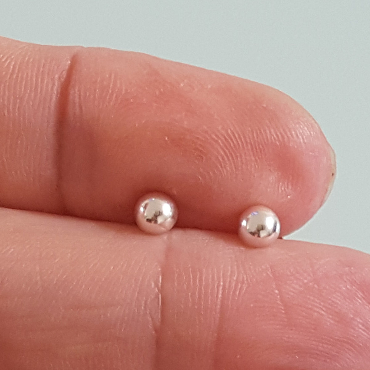 Sterling Silver 3 mm Ball Stud Earrings - Kalitheo Jewellery