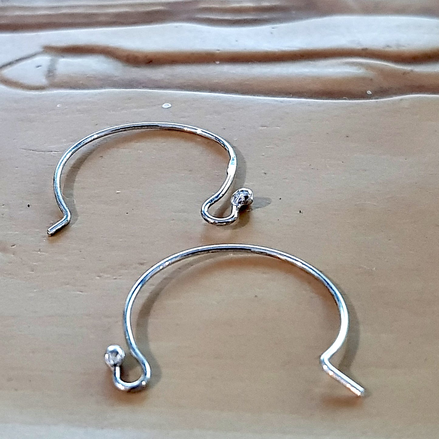 Circle Euro Style Handmade Earring Hooks | SS-012EH | Jewellery Making Supplies - Kalitheo Jewellery