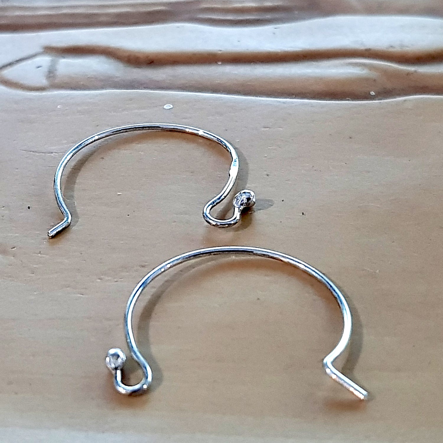 Circle Euro Style Handmade Earring Hooks | SS-012EH | Jewellery Making Supplies - Kalitheo Jewellery