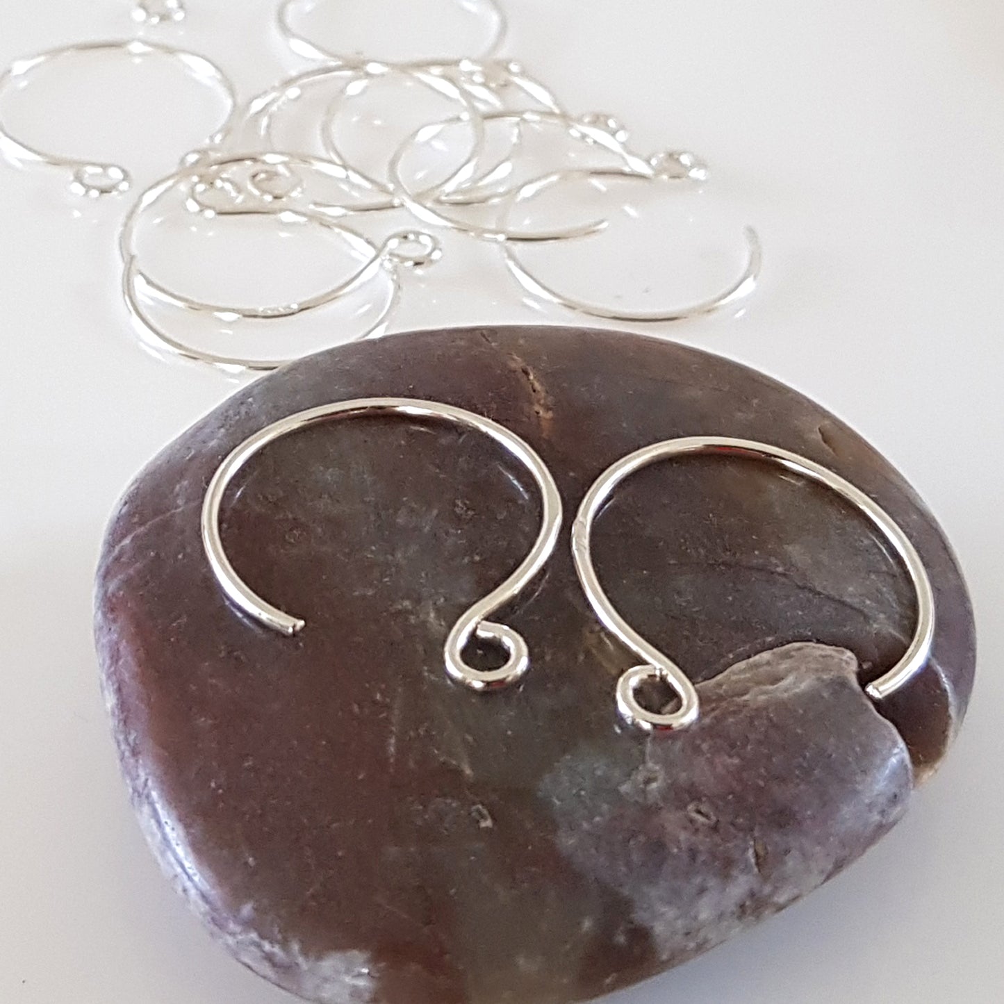 Circle Handmade Earring Hooks Silver 999 ( BULK 10 pcs) | FS-015EH-5 | Jewellery Supply - Kalitheo Jewellery