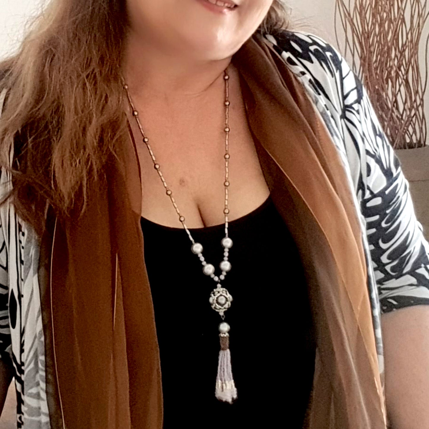 Enchanted Ball Artisan Pink Necklace Worn | Kalitheo