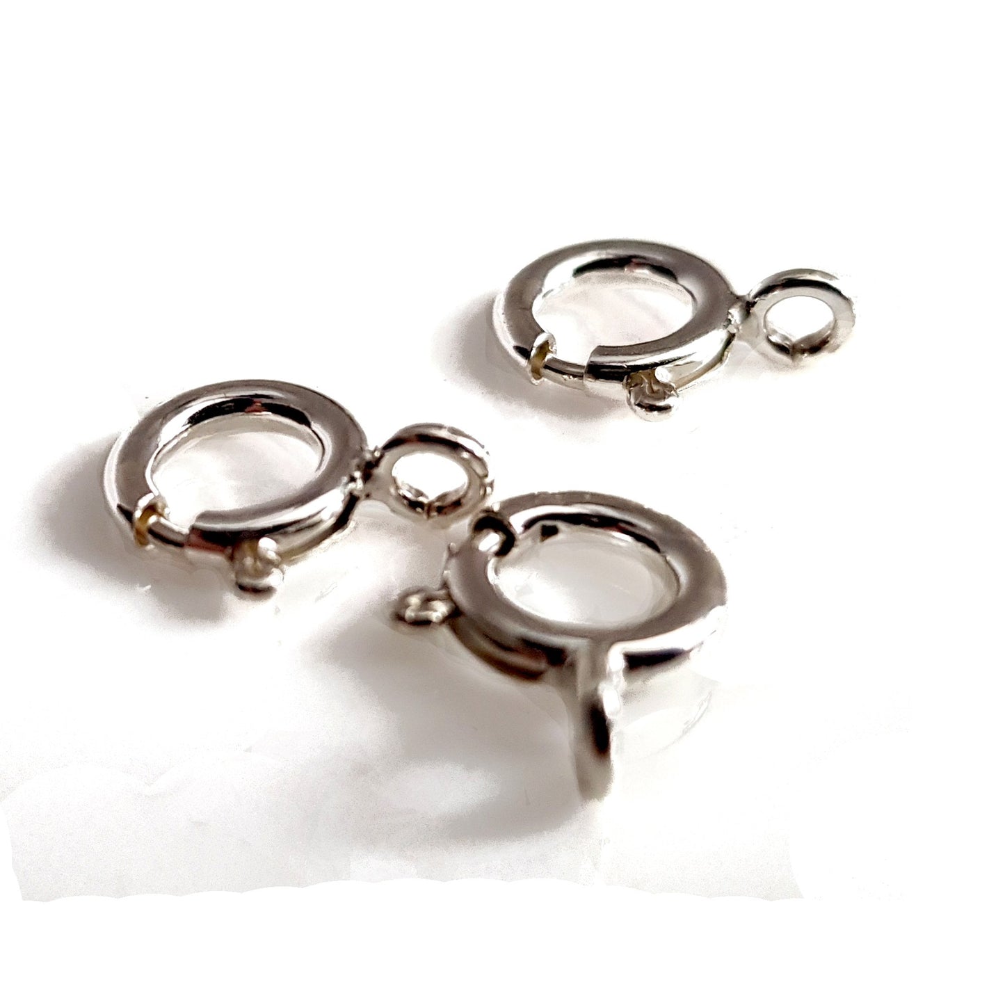 Bolt Ring Clasp 8mm Sterling Silver 3pcs | SS-022BR8 | Jewellery Supply - Kalitheo Jewellery