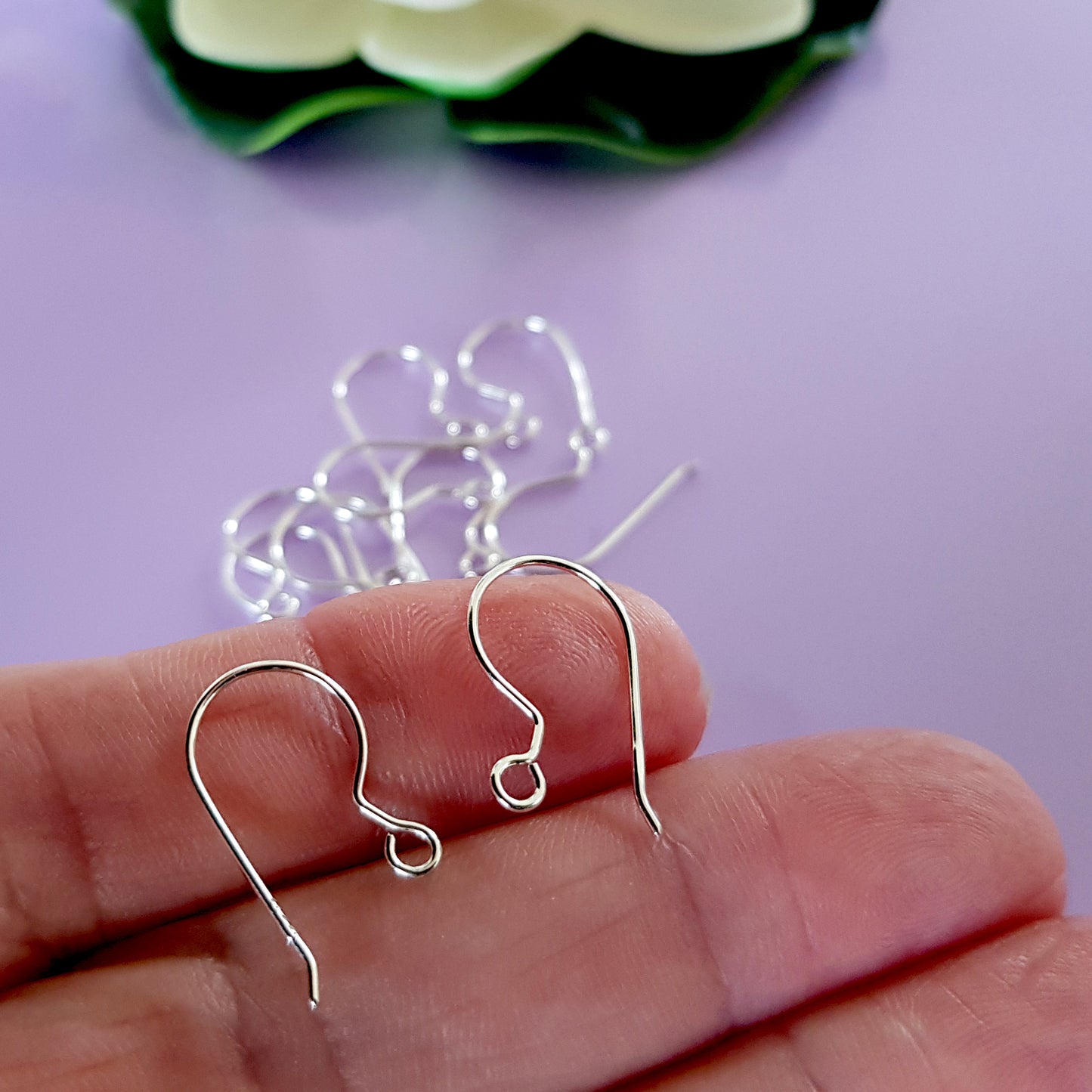 Shepherds Hook Handmade Earring Wires in Silver 925 Buy BULK & Save | SS-001EH-5 | Jewellery Supply - Kalitheo Jewellery