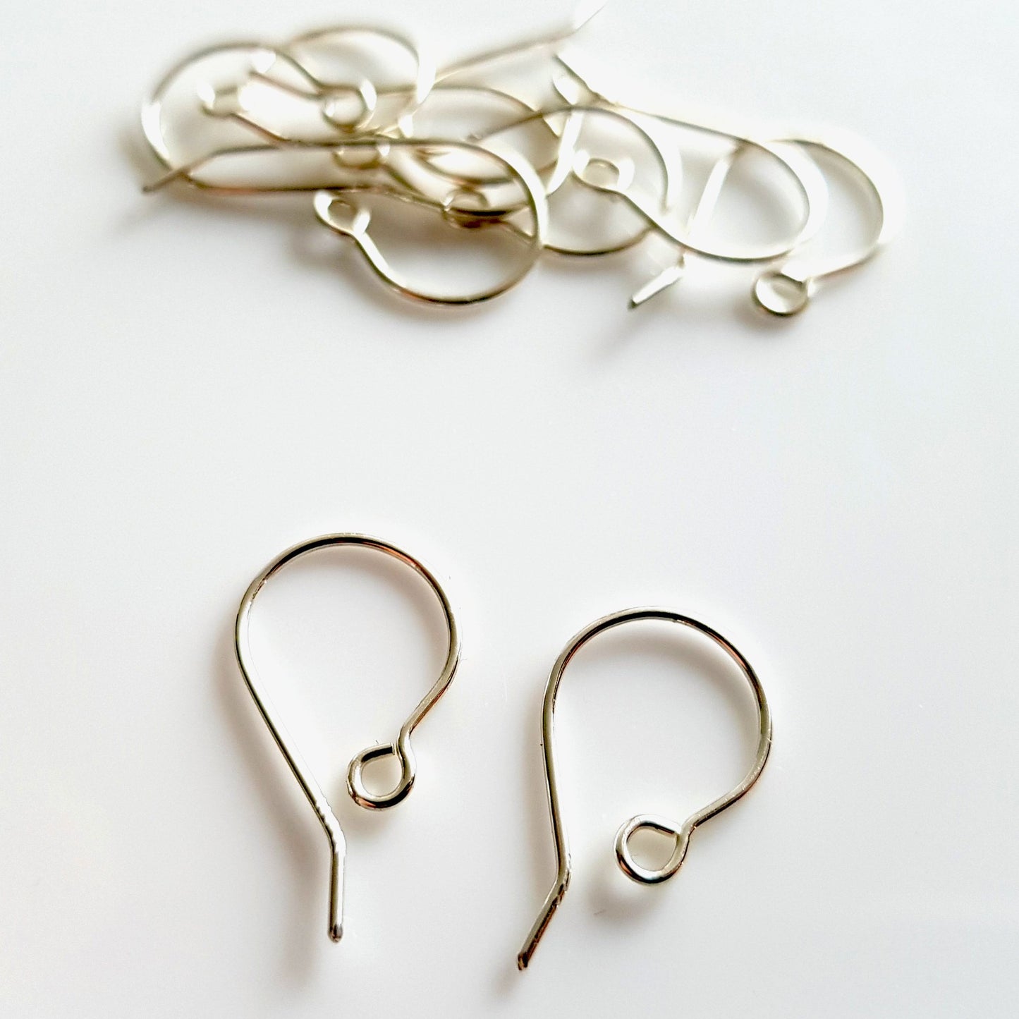 Quality Solid Silver 925 Handmade Earring Hooks | SS-023EH | Jewellery Supply - Kalitheo Jewellery