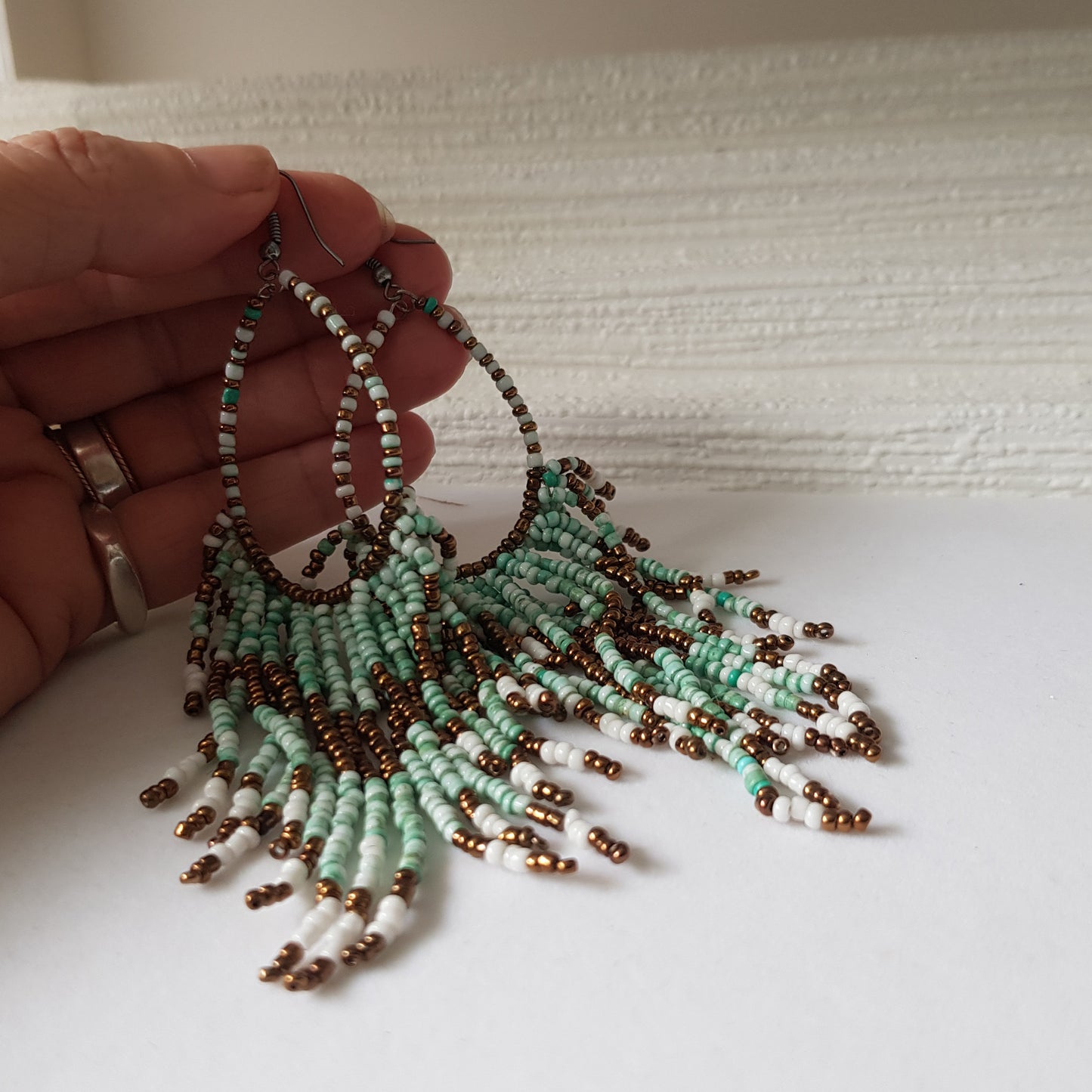 Repair to beaded dangle earrings