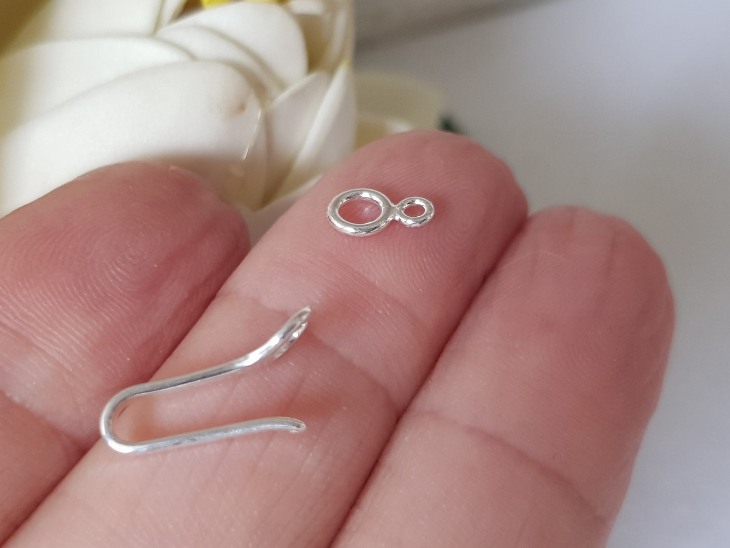 Hook & Eye Clasp 15mm Sterling Silver 925 | SS-022HE15 | Jewellery Making Supplies