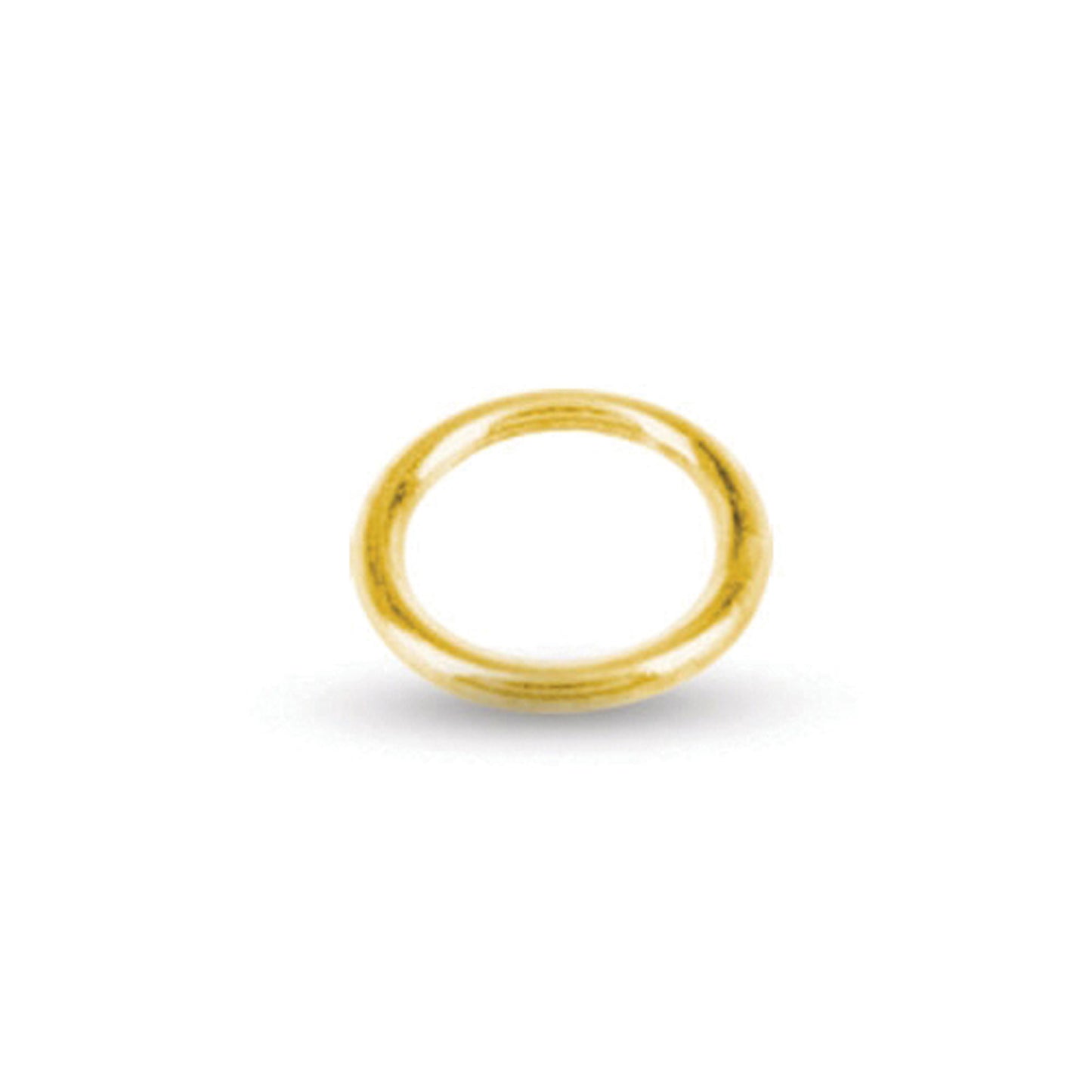 Solid Yellow Real Gold Closed Jump Rings