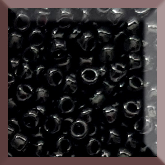 6/0 TR-49 Jet Black Opaque 10g/30g Round Toho Seed Beads - Beading Supply