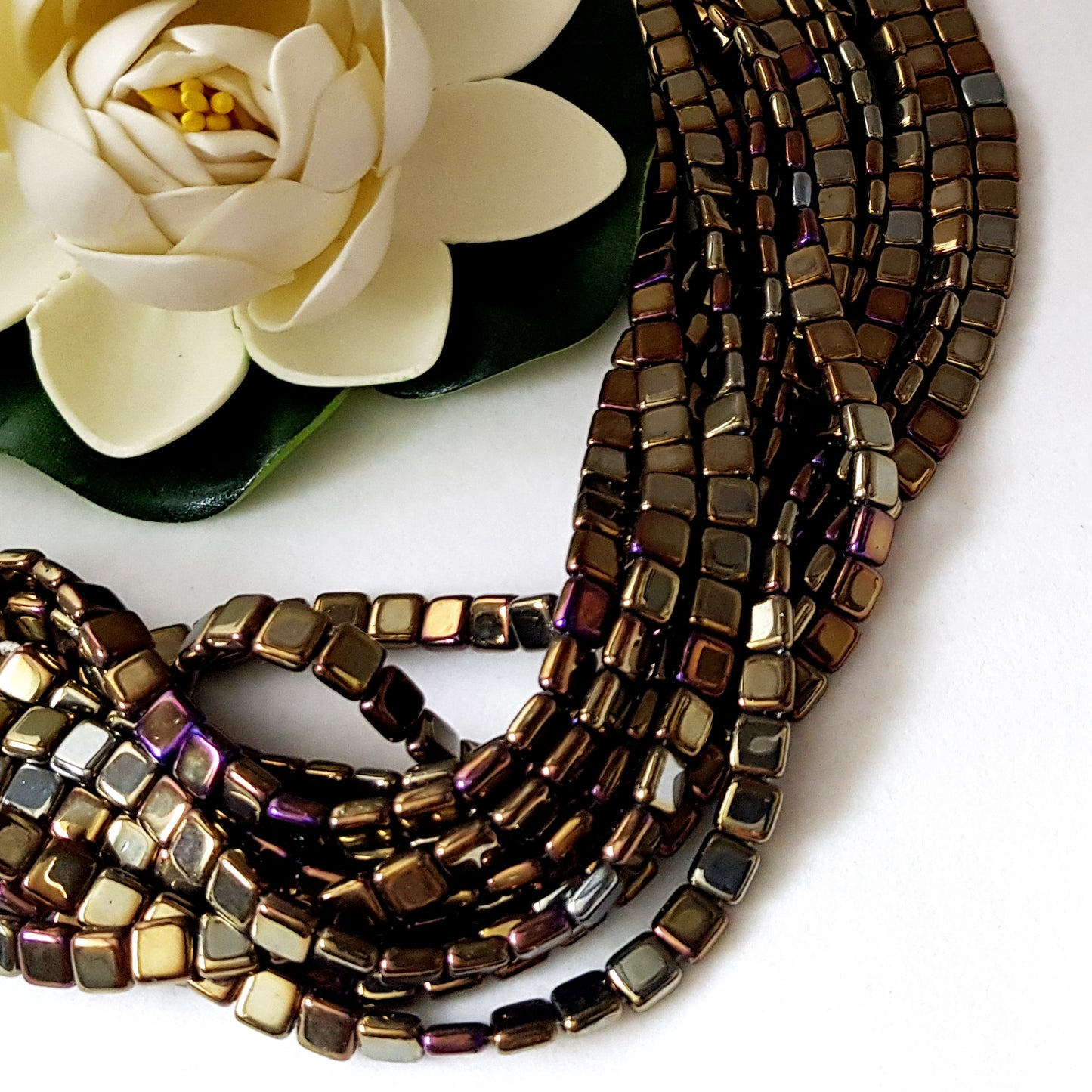 Tile Iris Brown Mate 6mm CzechMate Beads | CZMTile-21415 | Beading Supply