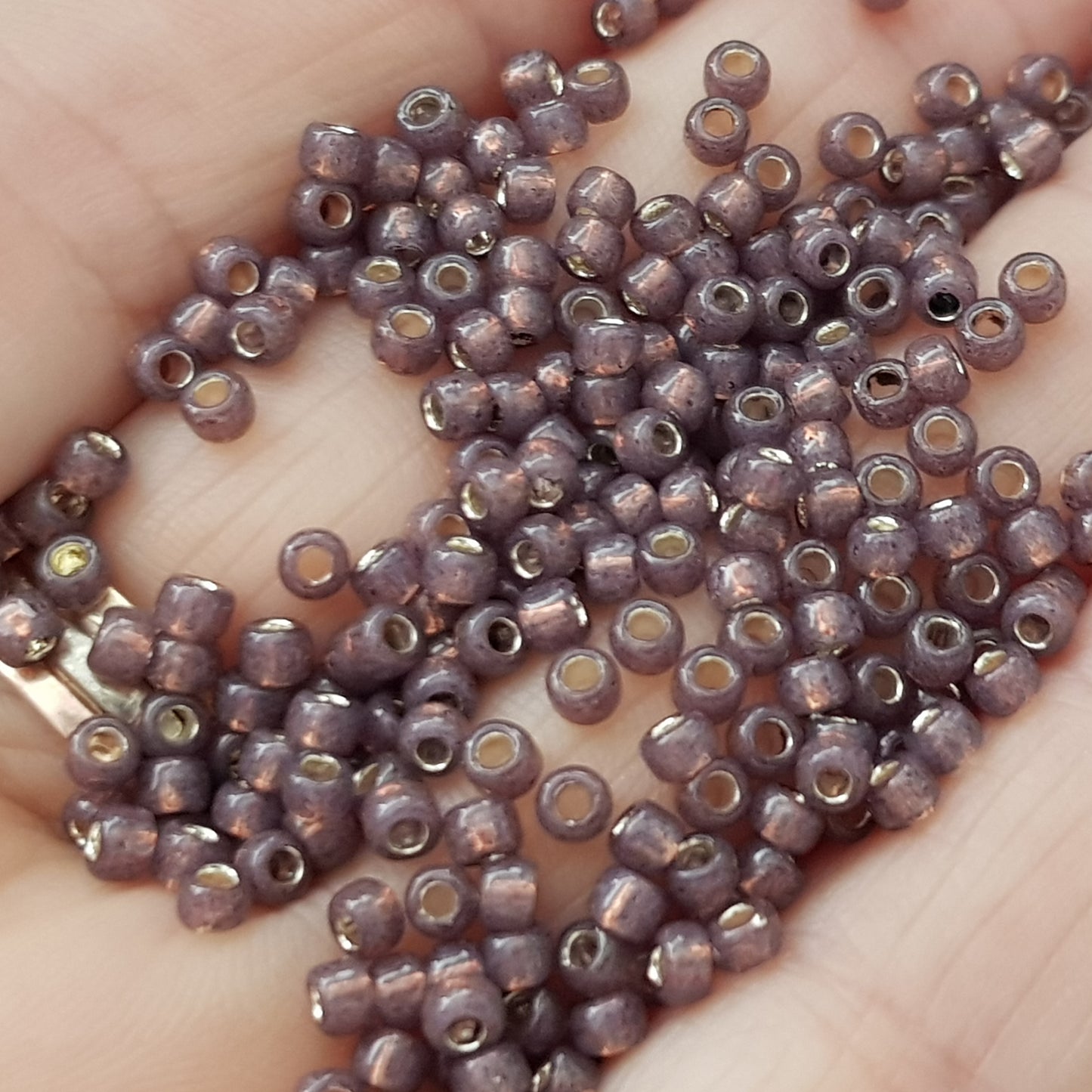 8/0 TR-2114 Milky Nutmeg Silver-Lined 10g/30g Round Toho Seed Beads - Beading Supply
