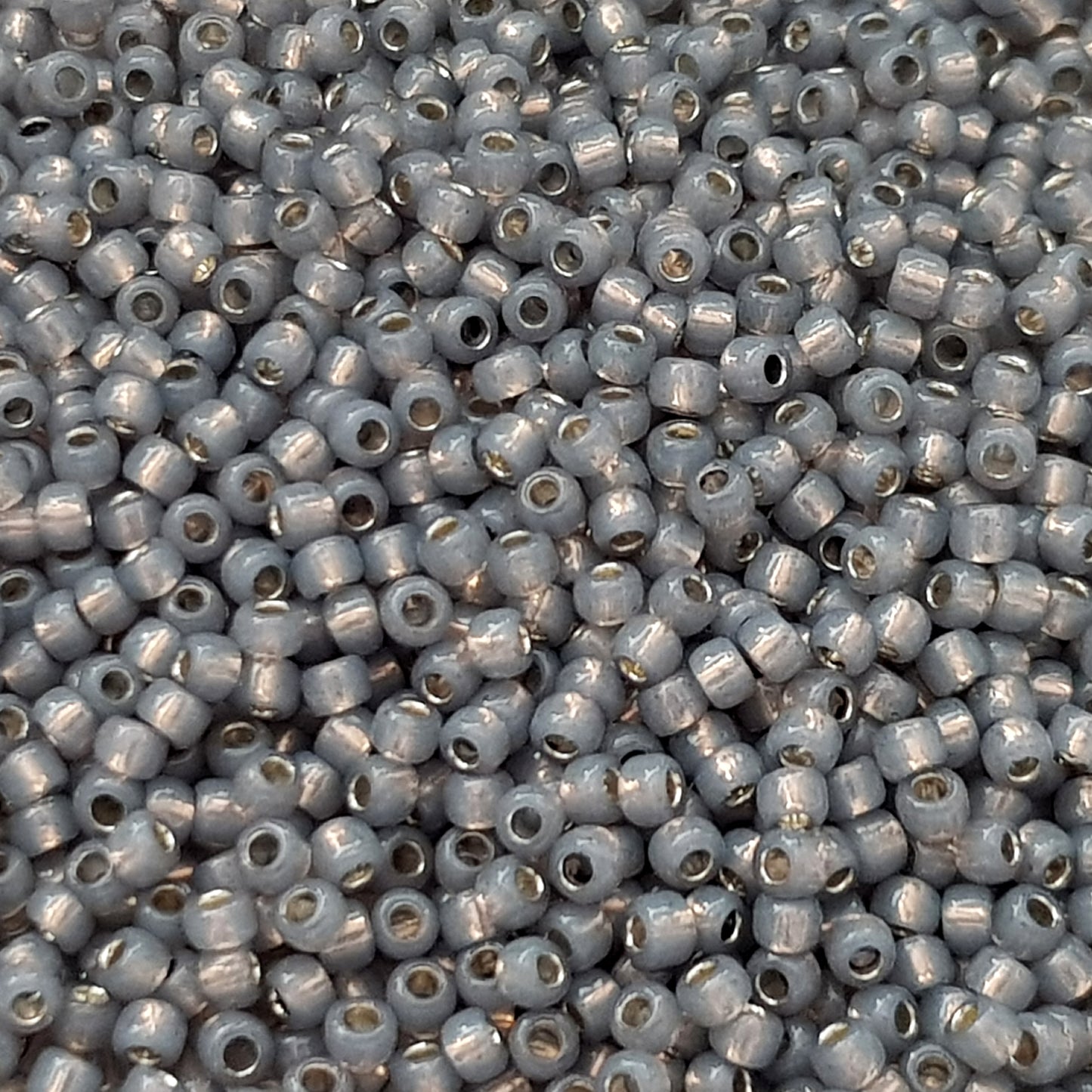 8/0 TR-2115 Milky Grey Silver-Lined 10g/30g Round Toho Seed Beads - Beading Supply
