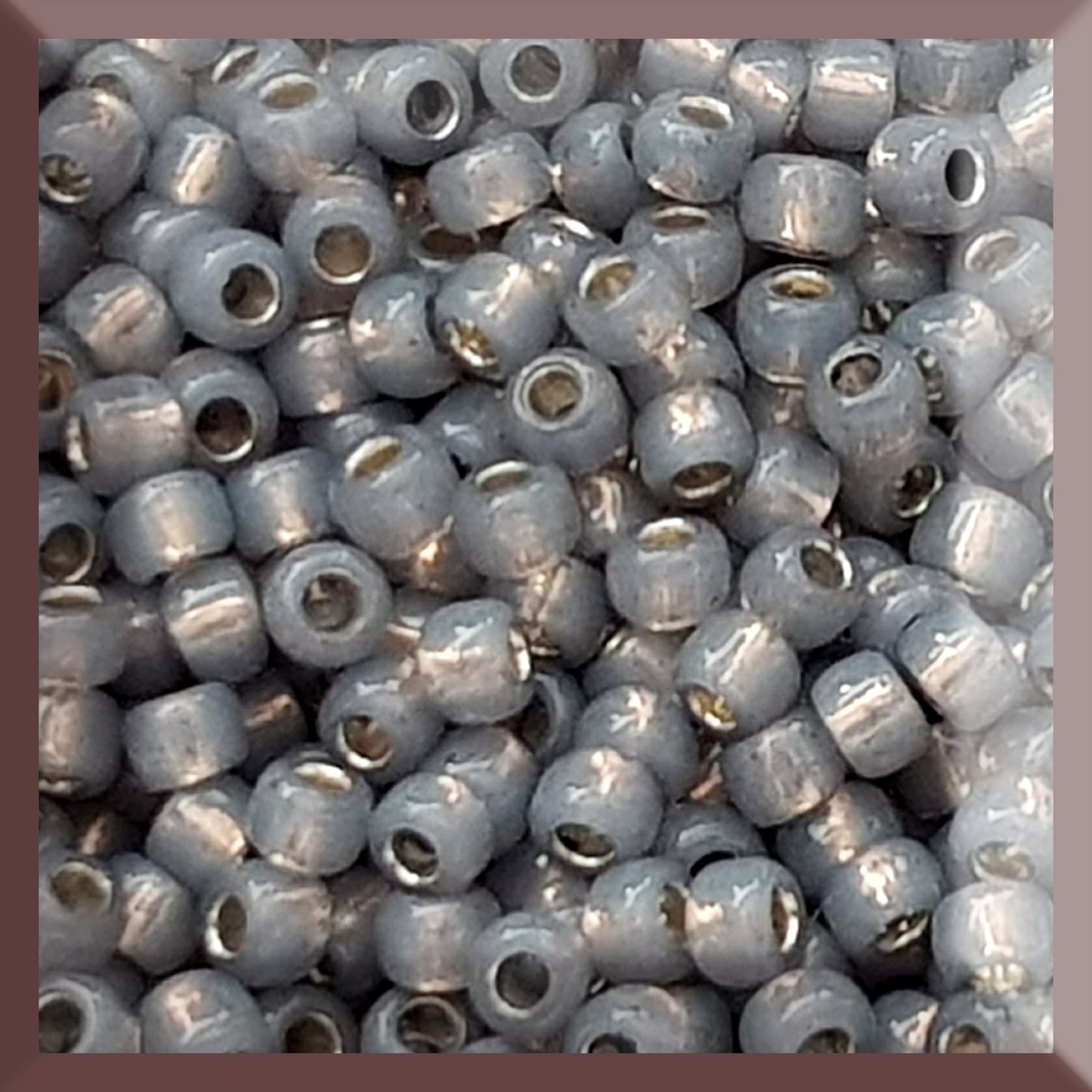 8/0 TR-2115 Milky Grey Silver-Lined 10g/30g Round Toho Seed Beads - Beading Supply