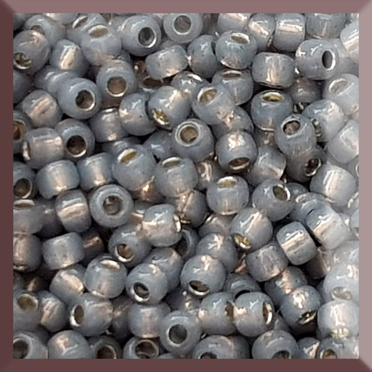 8/0 TR-2115 Milky Grey Silver-Lined 10g/30g Round Toho Seed Beads - Beading Supply
