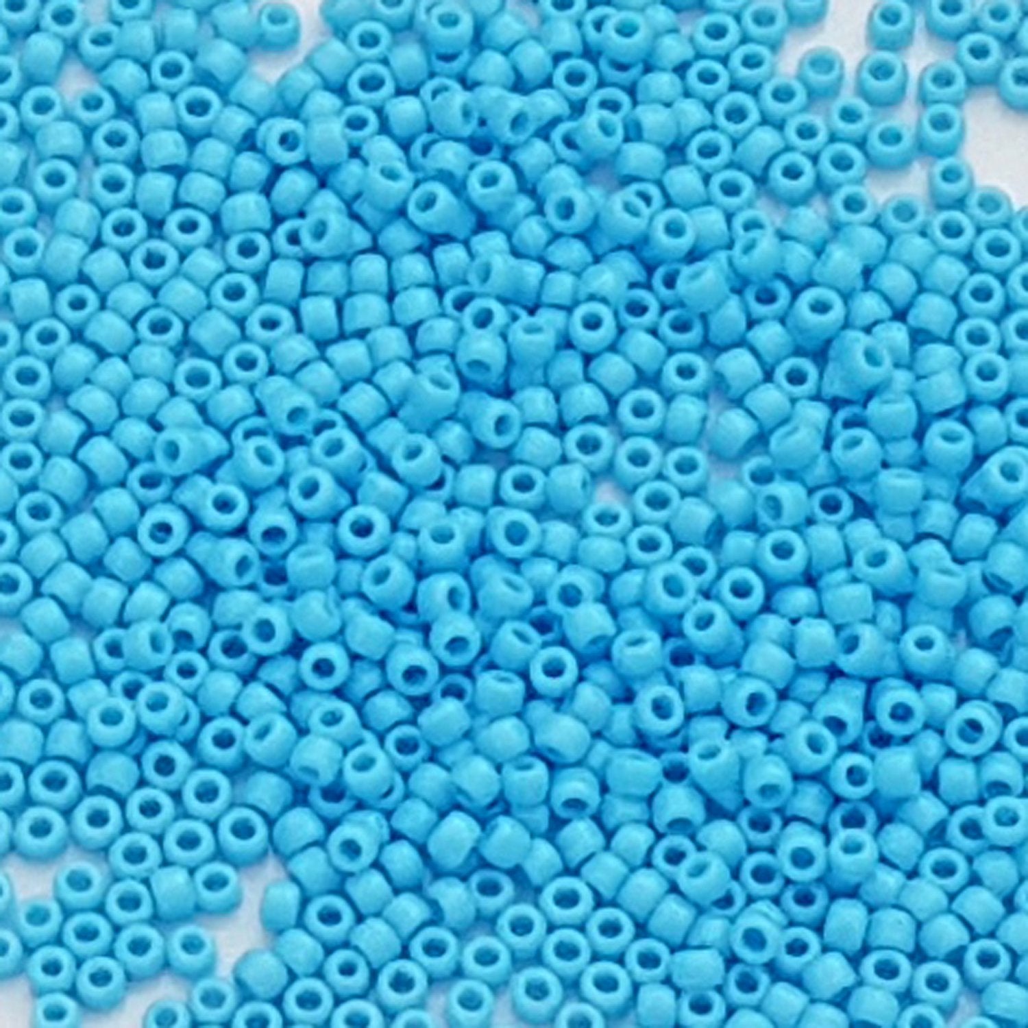 8/0 TR-43 Blue Turquoise Opaque Round Toho Seed Beads - Beading Supply - Kalitheo Jewellery