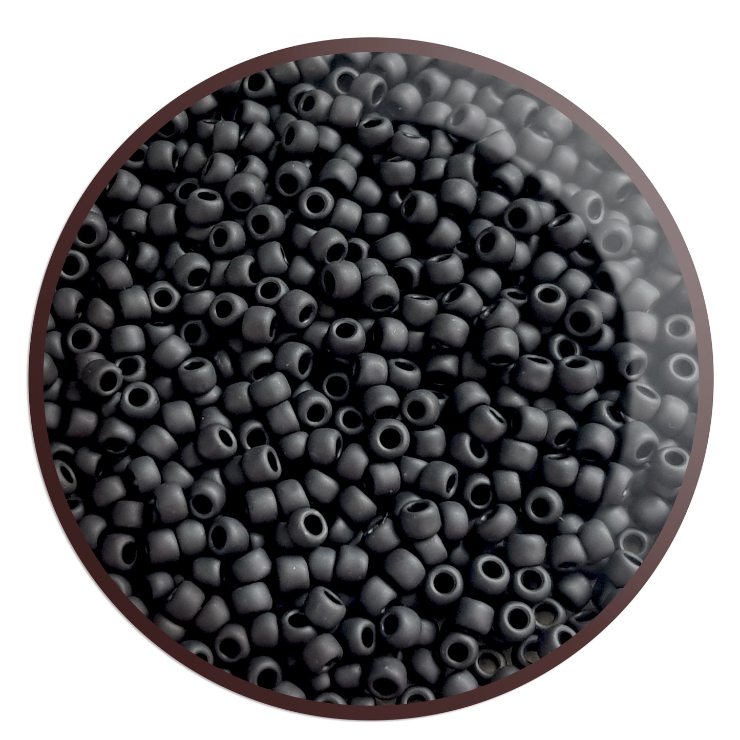 8/0 TR-49F Jet Black Opaque Frosted 10g/30g Round Toho Seed Bead - Beading Supply