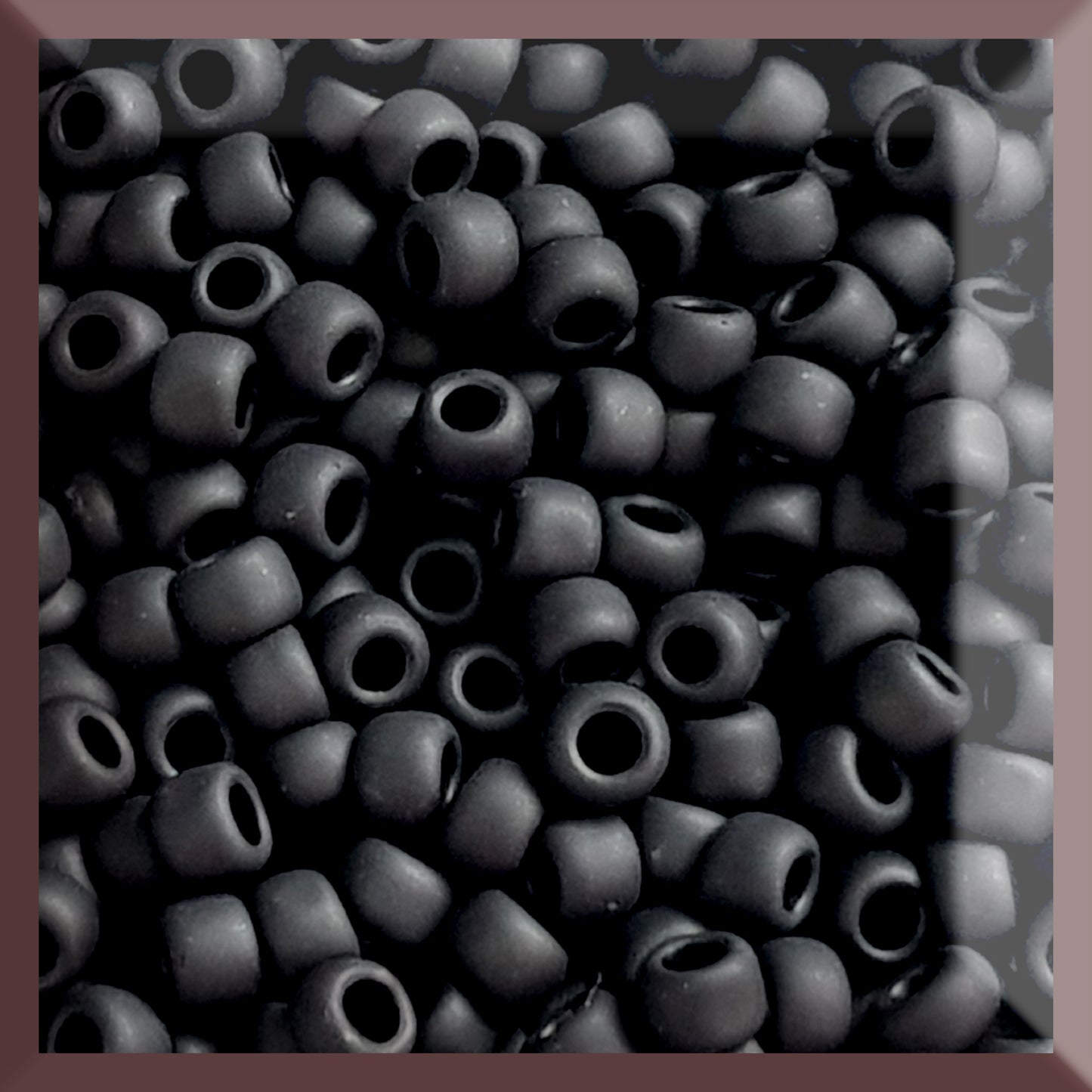 8/0 TR-49F Jet Black Opaque Frosted 10g/30g Round Toho Seed Bead - Beading Supply