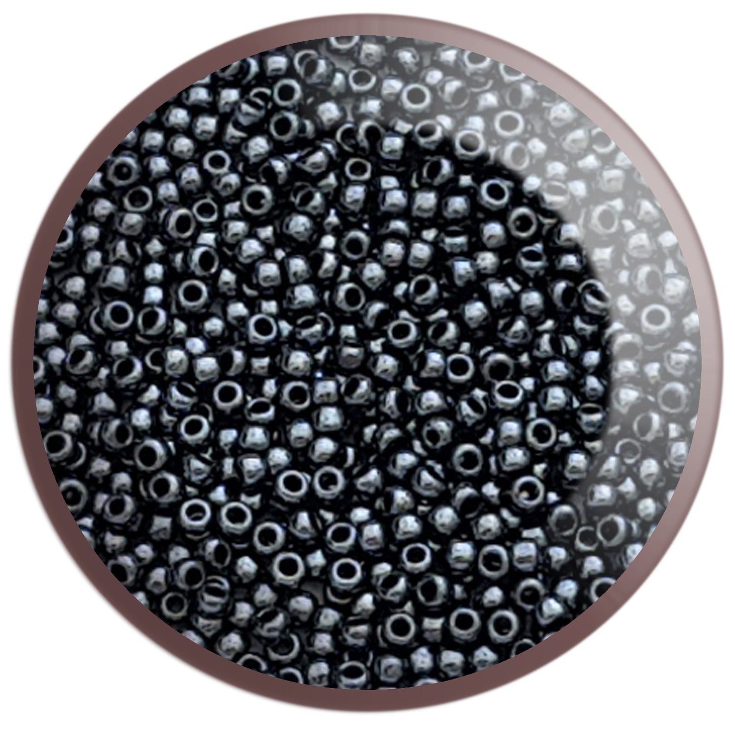 8/0 TR-81 Haematite Metallic Round Toho Seed Beads - Beading Supply - Kalitheo Jewellery
