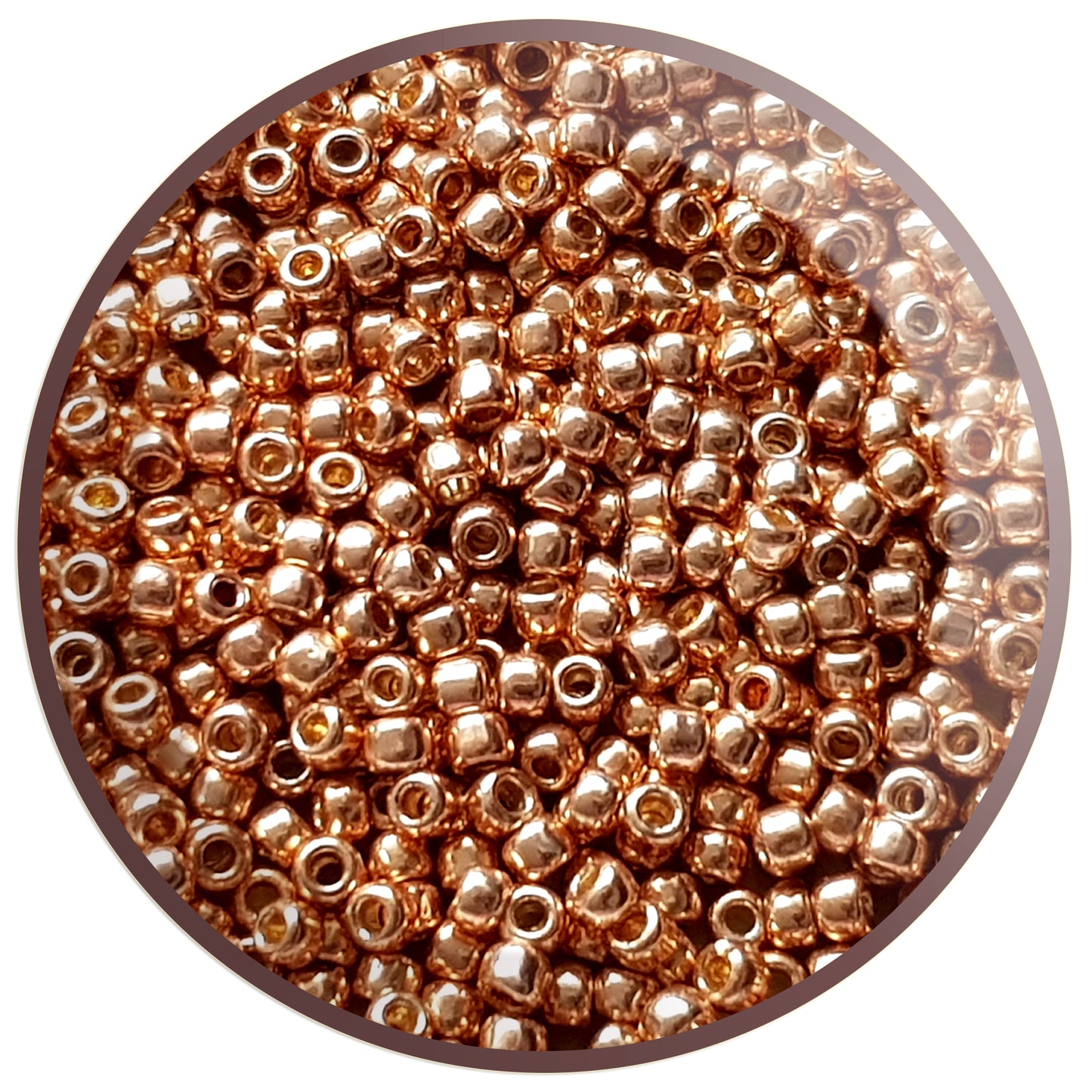 8/0 TR-PF551 Rose Gold Galvanized Permanent Finish 10g/30g Round Toho Seed Beads - Beading Supply