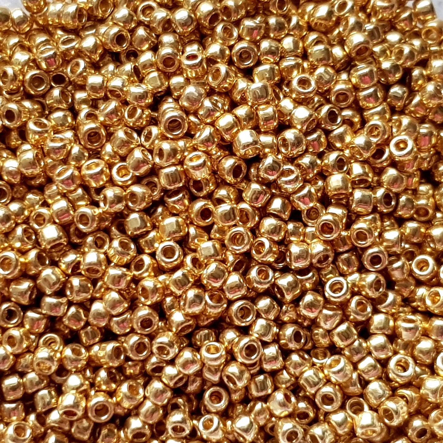 8/0 TR-PF557 Starlight Gold Galvanized Permanent Finish 10g/30g Round Toho Seed Beads - Beading Supply