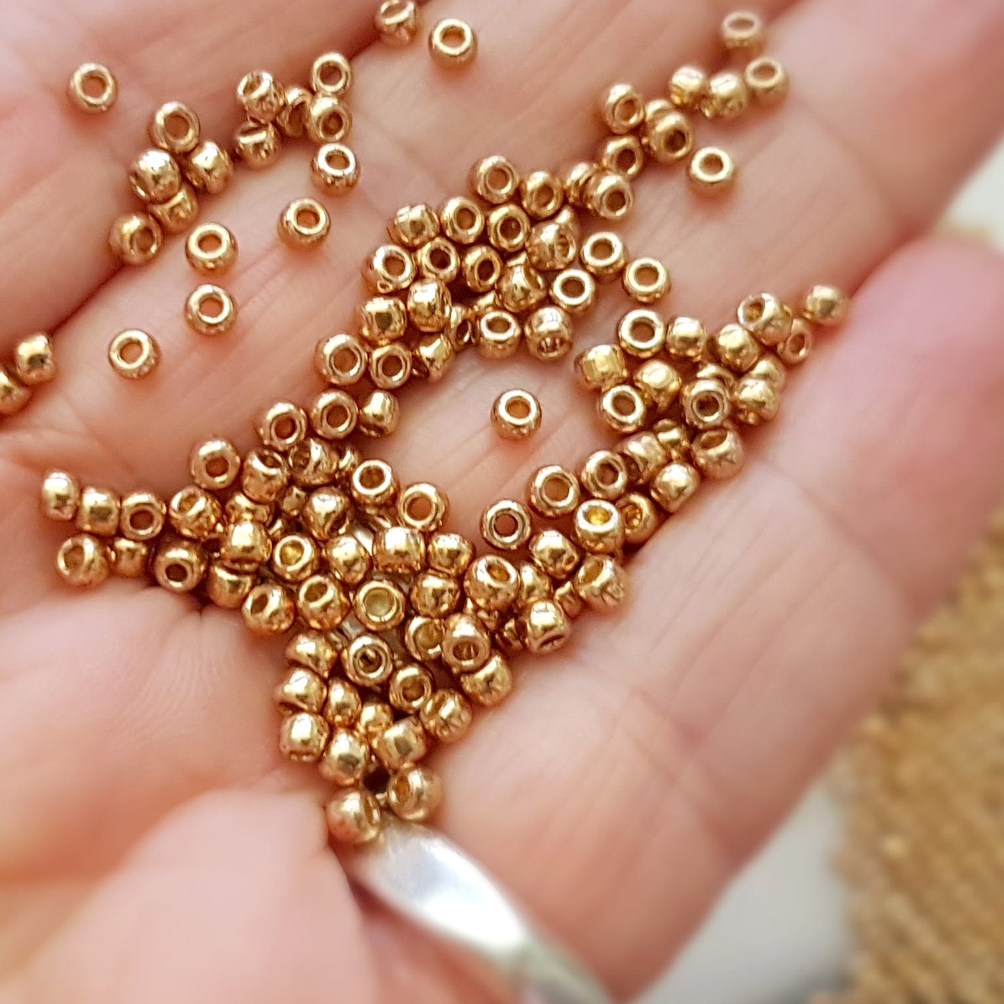 8/0 TR-PF592 Golden Fleece Galvanized Permanent Finish 10g/30g Round Toho Seed Beads - Beading Supply