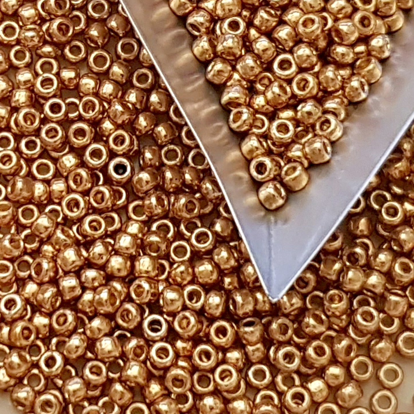 8/0 TR-PF592 Golden Fleece Galvanized Permanent Finish 10g/30g Round Toho Seed Beads - Beading Supply