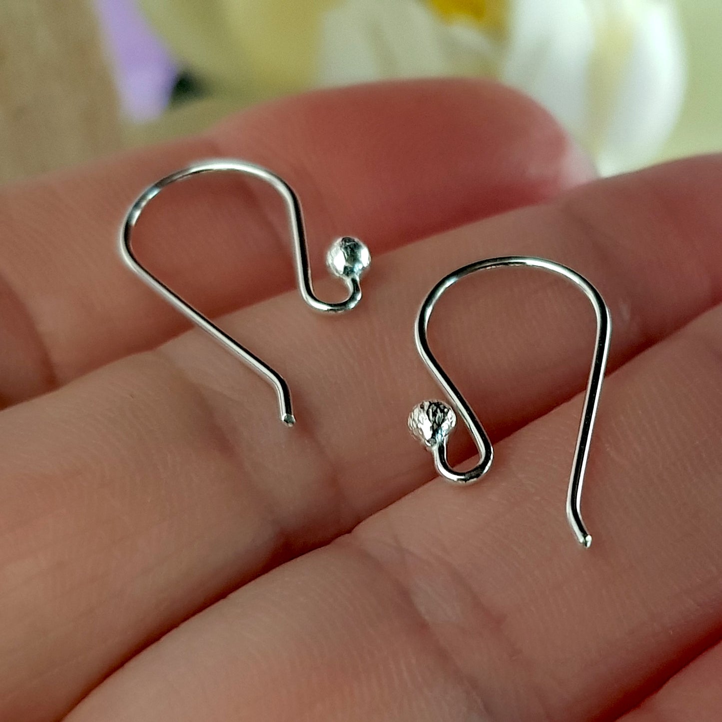 Handmade Argentum 940 Sterling Silver Ear Hooks – 20mm Shepherd Hook Style,| SS-011EH | Jewellery Supply - Kalitheo