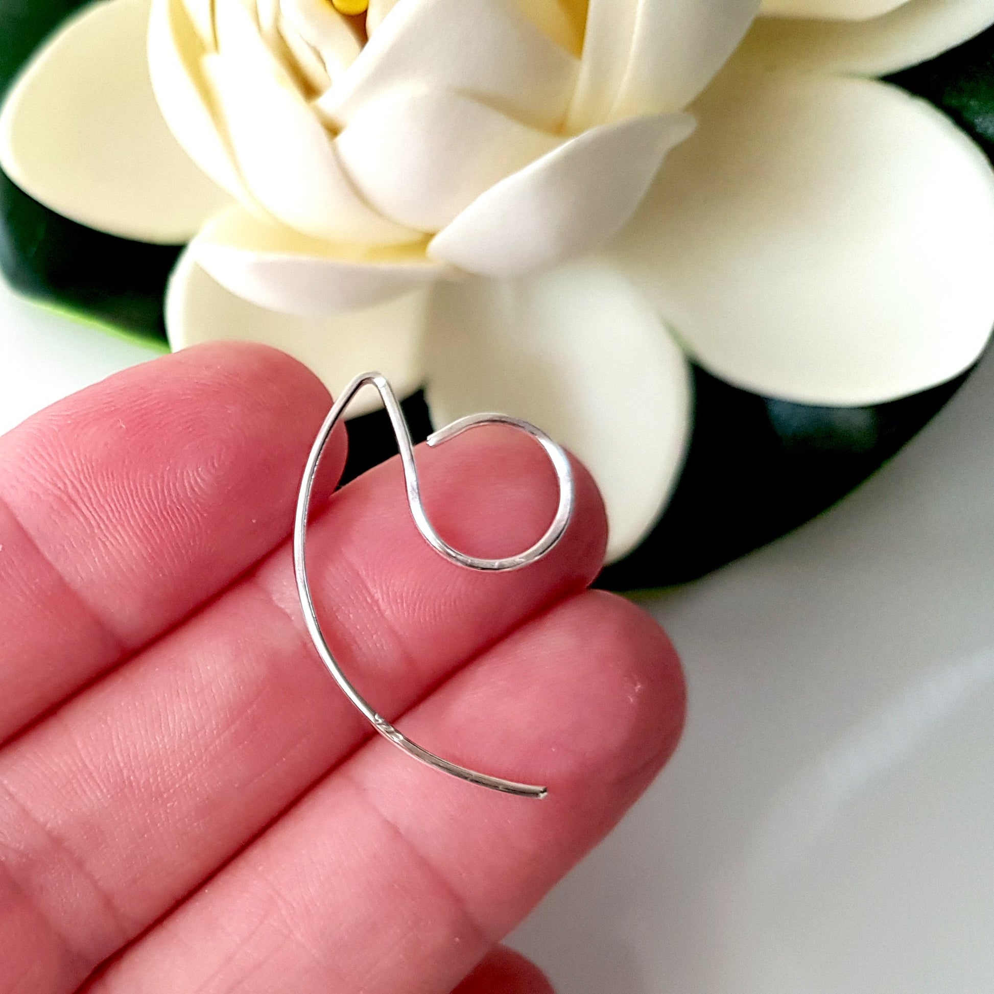 Earring Hooks Premium Quality Sterling Silver Large Loop For Resin Earrings | SS-025EH | Earring Supply - Kalitheo