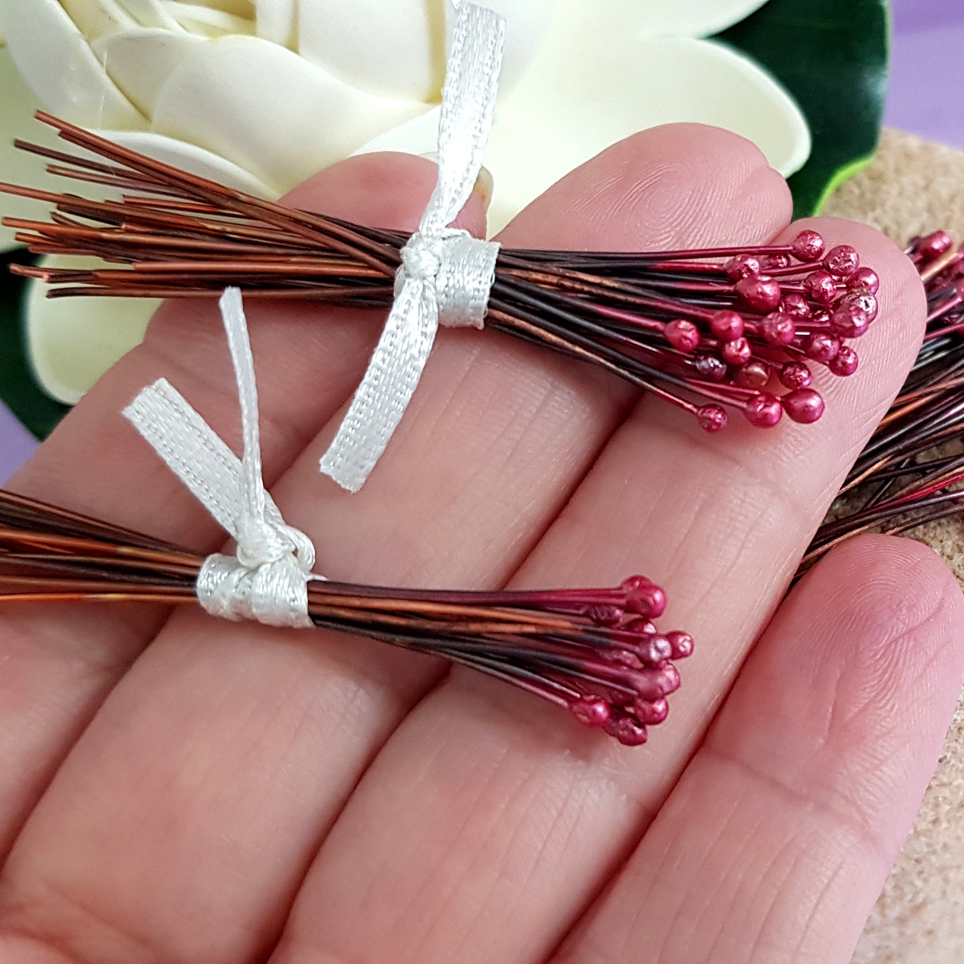 Rosy Fire Oxidized Ball Handmade Headpins | C-009HP | Jewellery Making Supply - Kalitheo Jewellery