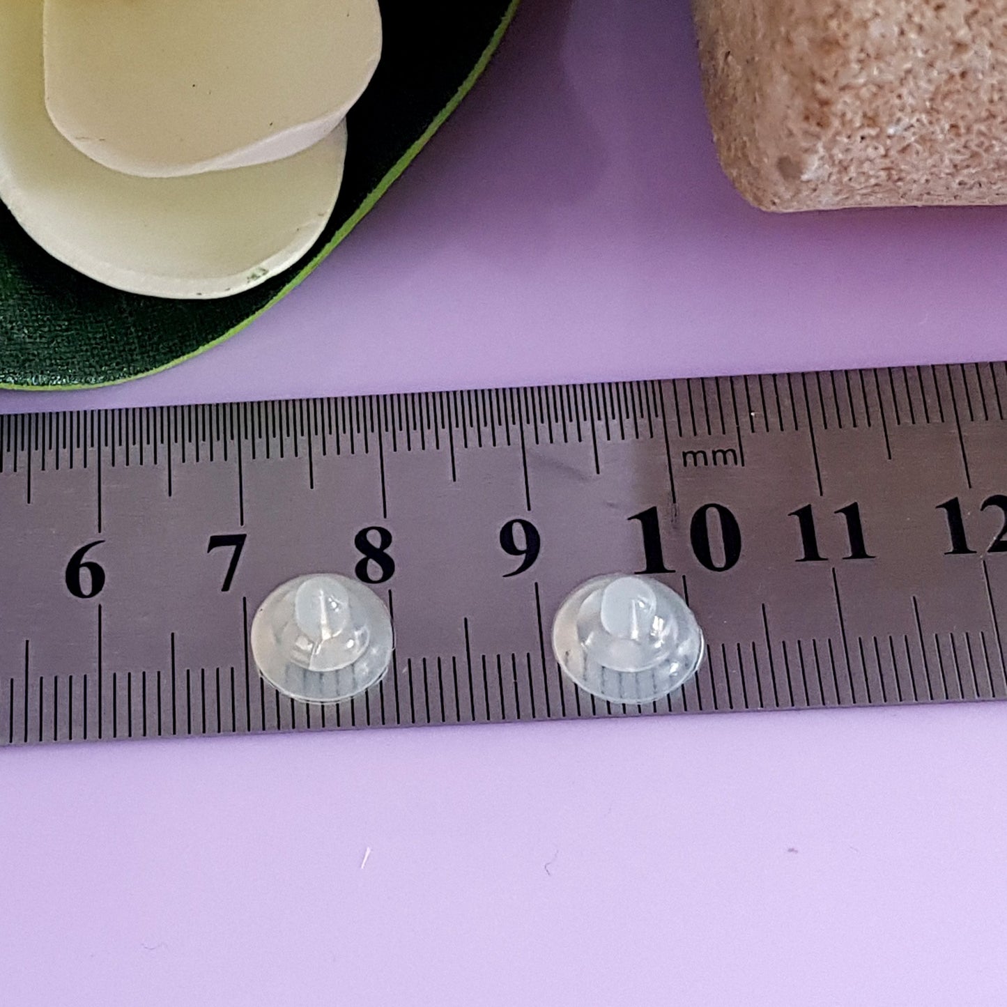 Silicone Medium Butterfly Backs White Gold Insert | WG18-009M | Jewellery Making Supply - Kalitheo Jewellery
