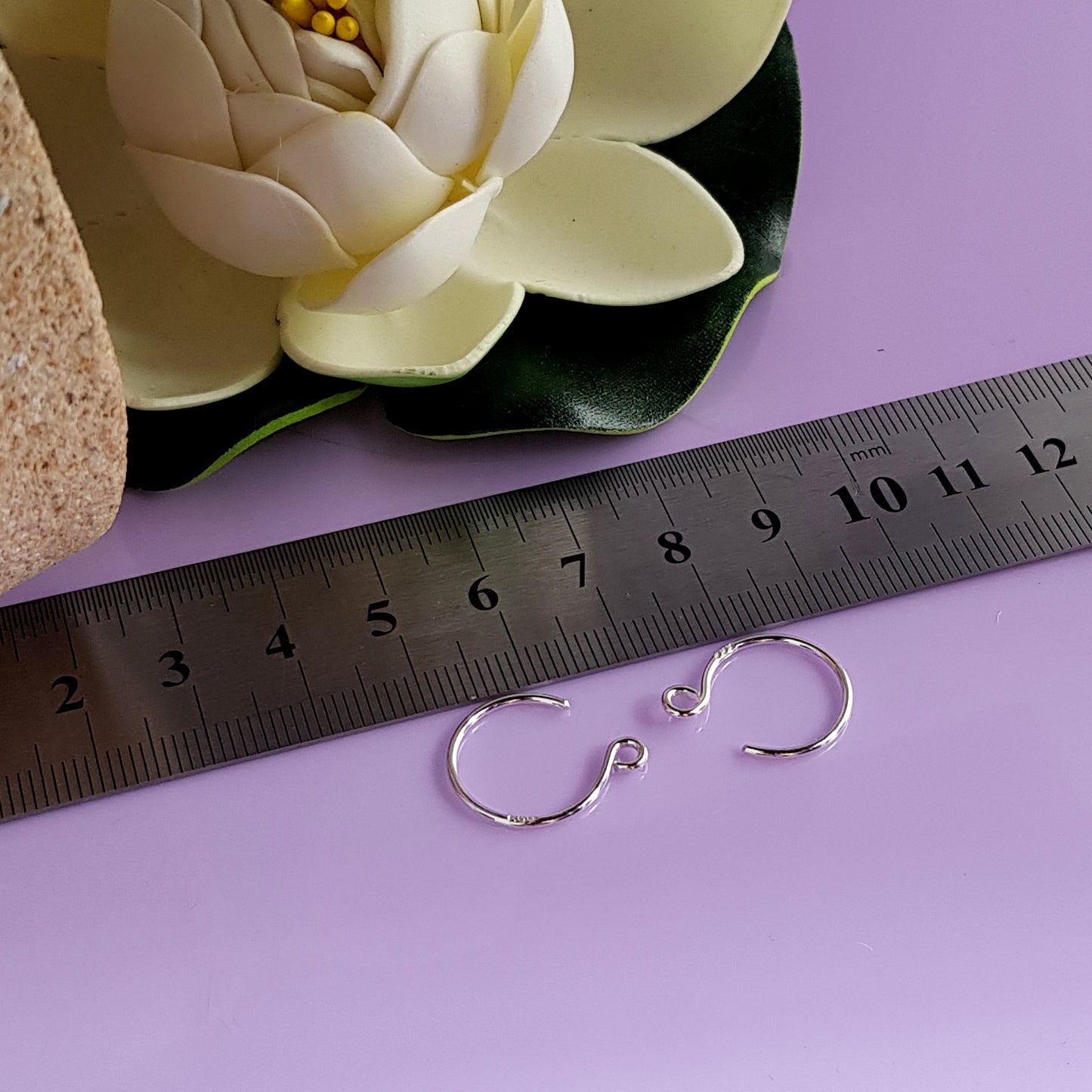 Circle Ear Wires/Hooks (BULK 6 pcs) Silver .999 | FS-016EH-3 | Jewellery Making Supply - Kalitheo Jewellery