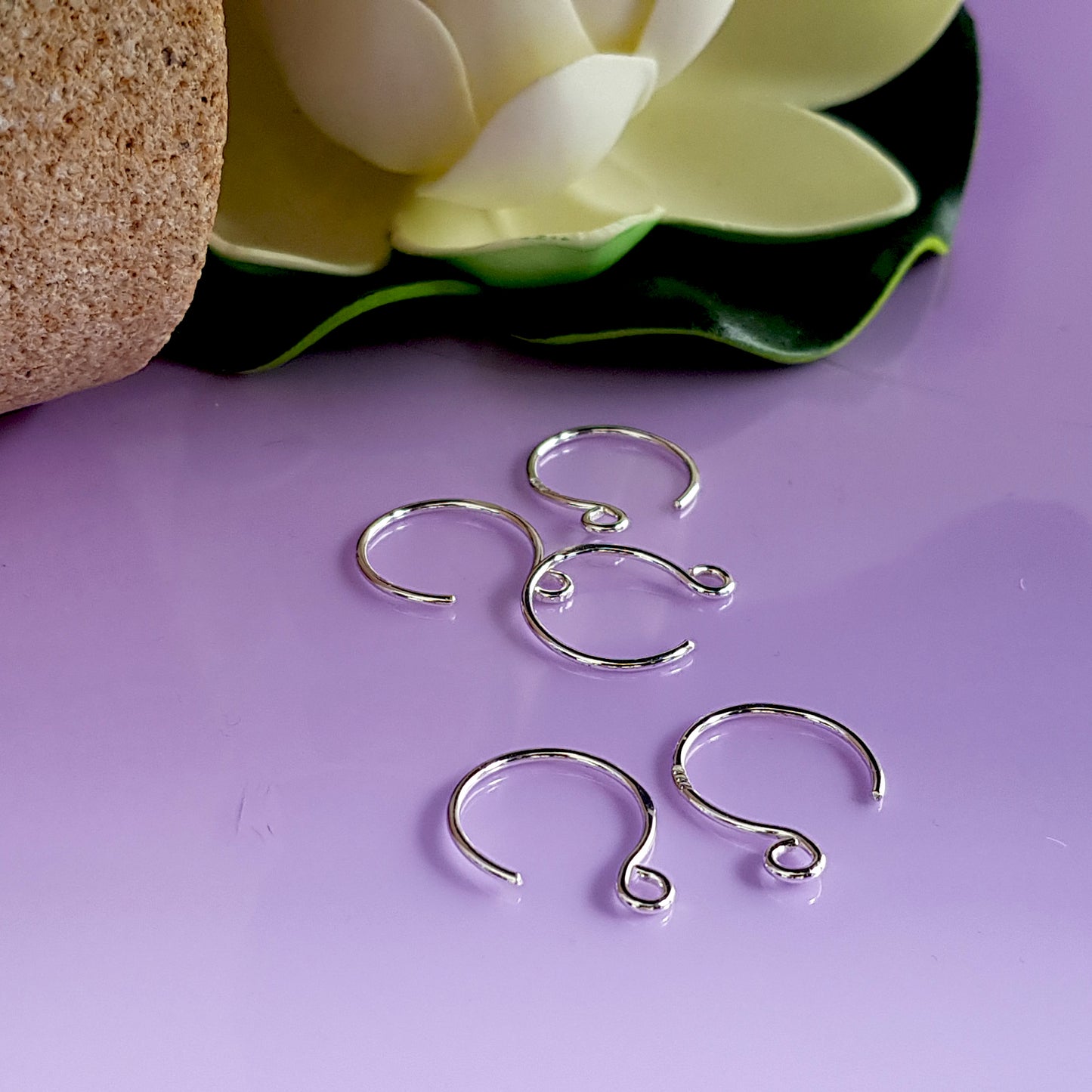 Circle Ear Wires/Hooks (BULK 6 pcs) Silver .999 | FS-016EH-3 | Jewellery Making Supply - Kalitheo Jewellery