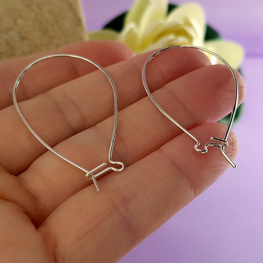 Large Kidney Earring Wires  Quality Handmade Earring Hooks