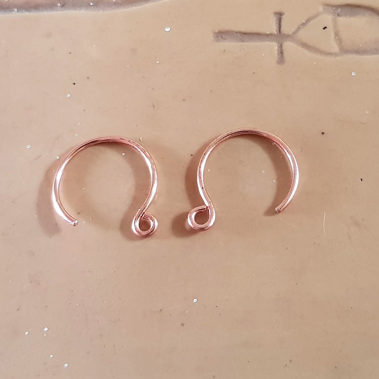 Copper Circle Handmade Earring Wires/Hooks | C-007EH | Jewellery Supply - Kalitheo Jewellery