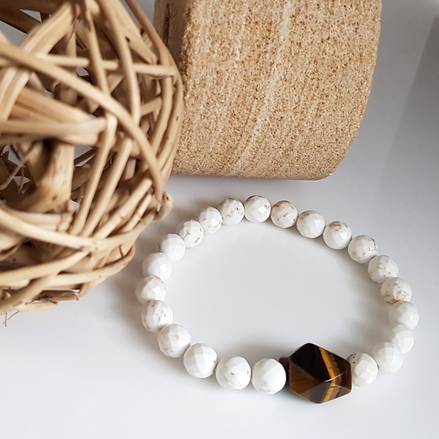 Tiger Eye Nugget! Men's Beaded Bracelet | KJ-312B | Unisex Jewellery - Kalitheo Jewellery