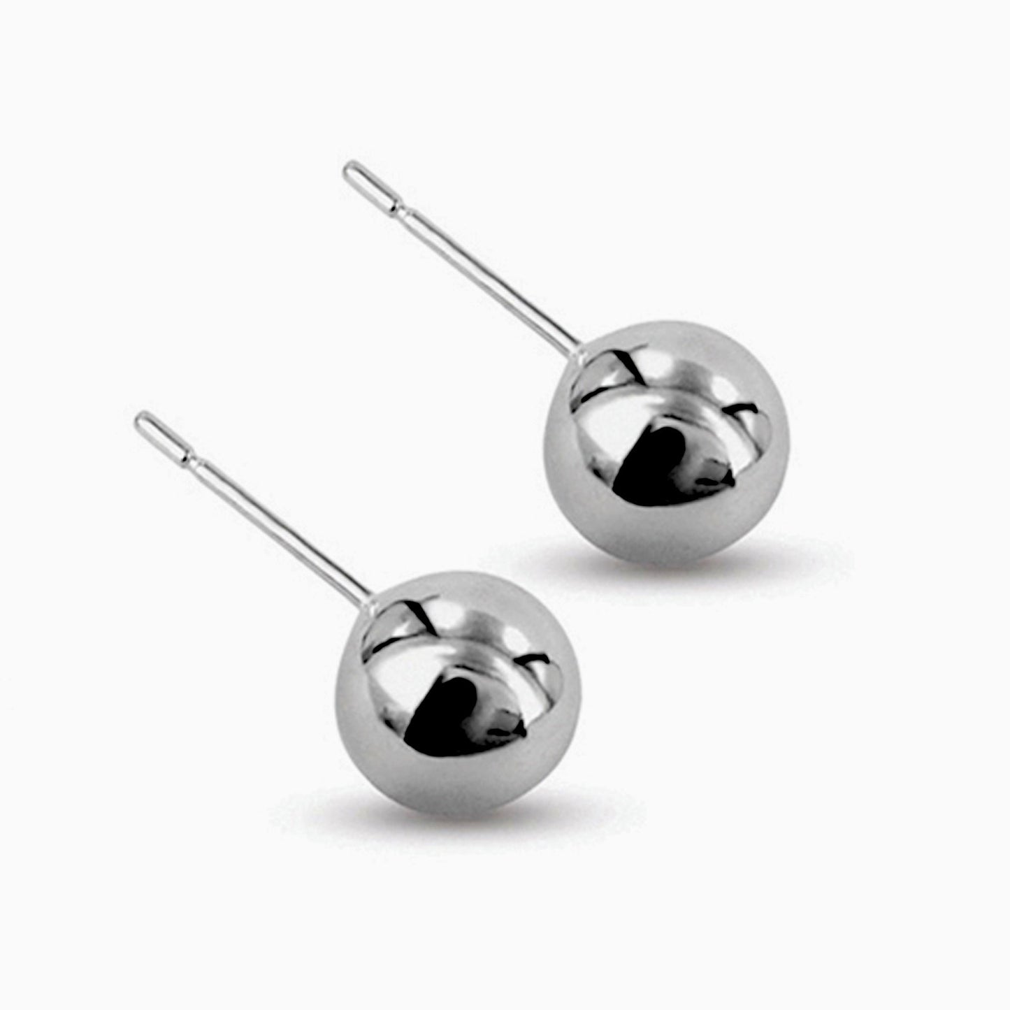 Sterling Silver Ball Stud Earrings 6,7 & 8mm Ball Studs| Unisex Jewellery - Kalitheo