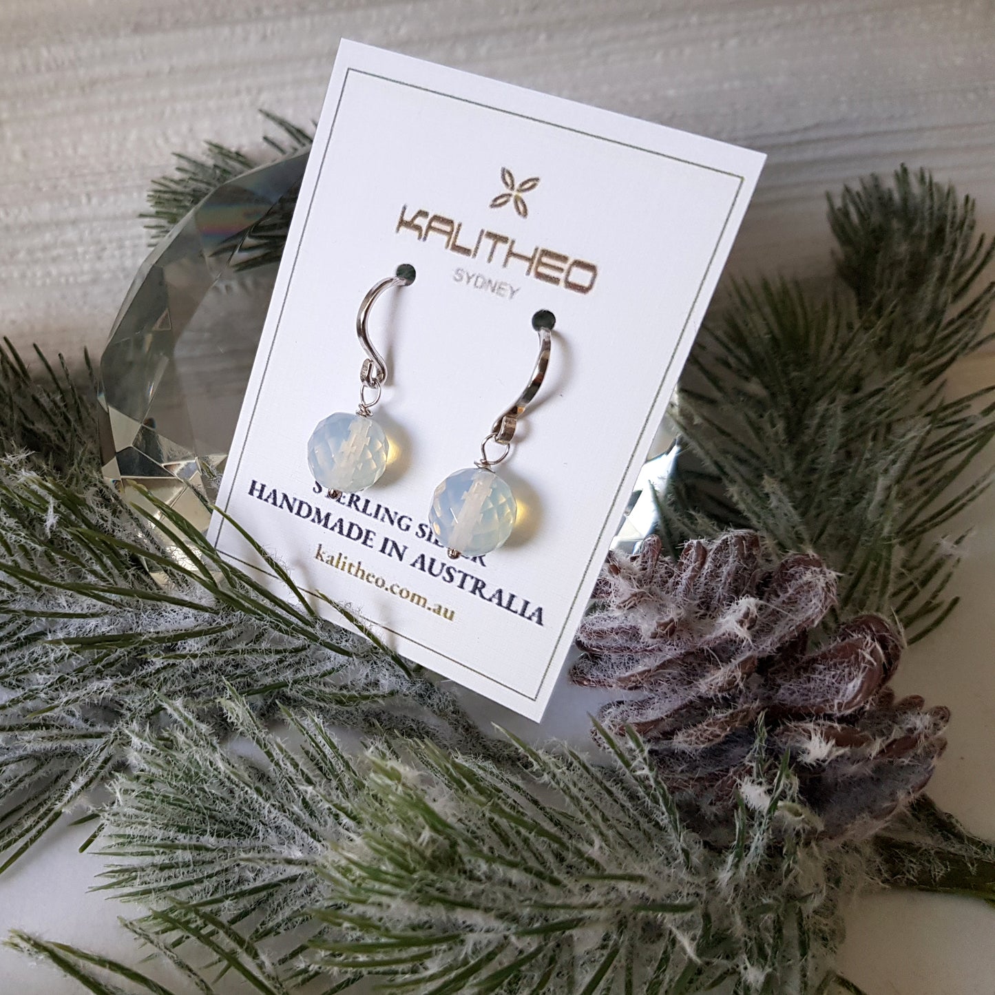Earrings - Jelly Opal Dangle Earrings | KJ-393E