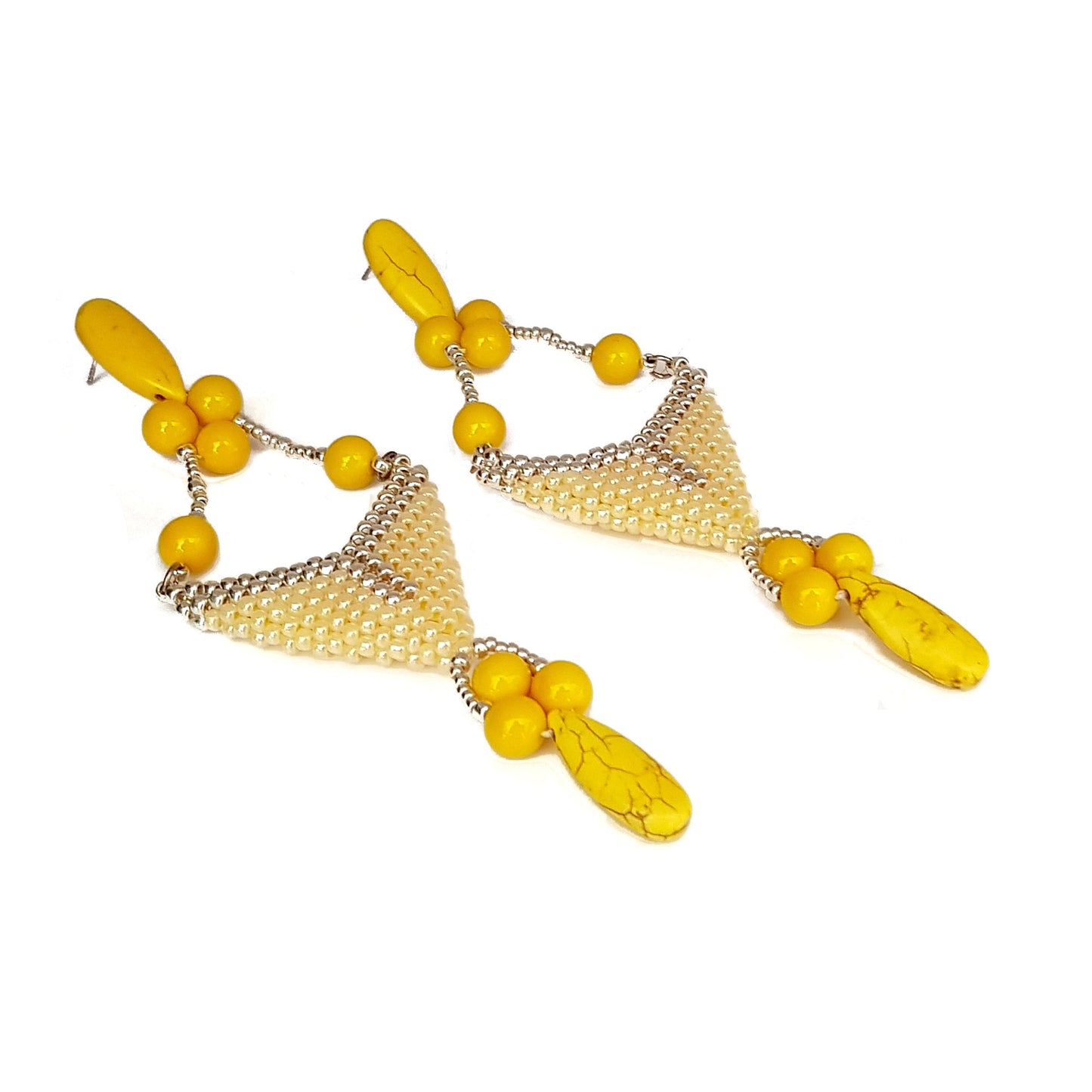 Spring Kalitheo Statement Earrings | KJ-415E | Artisan Earrings - Kalitheo Jewellery