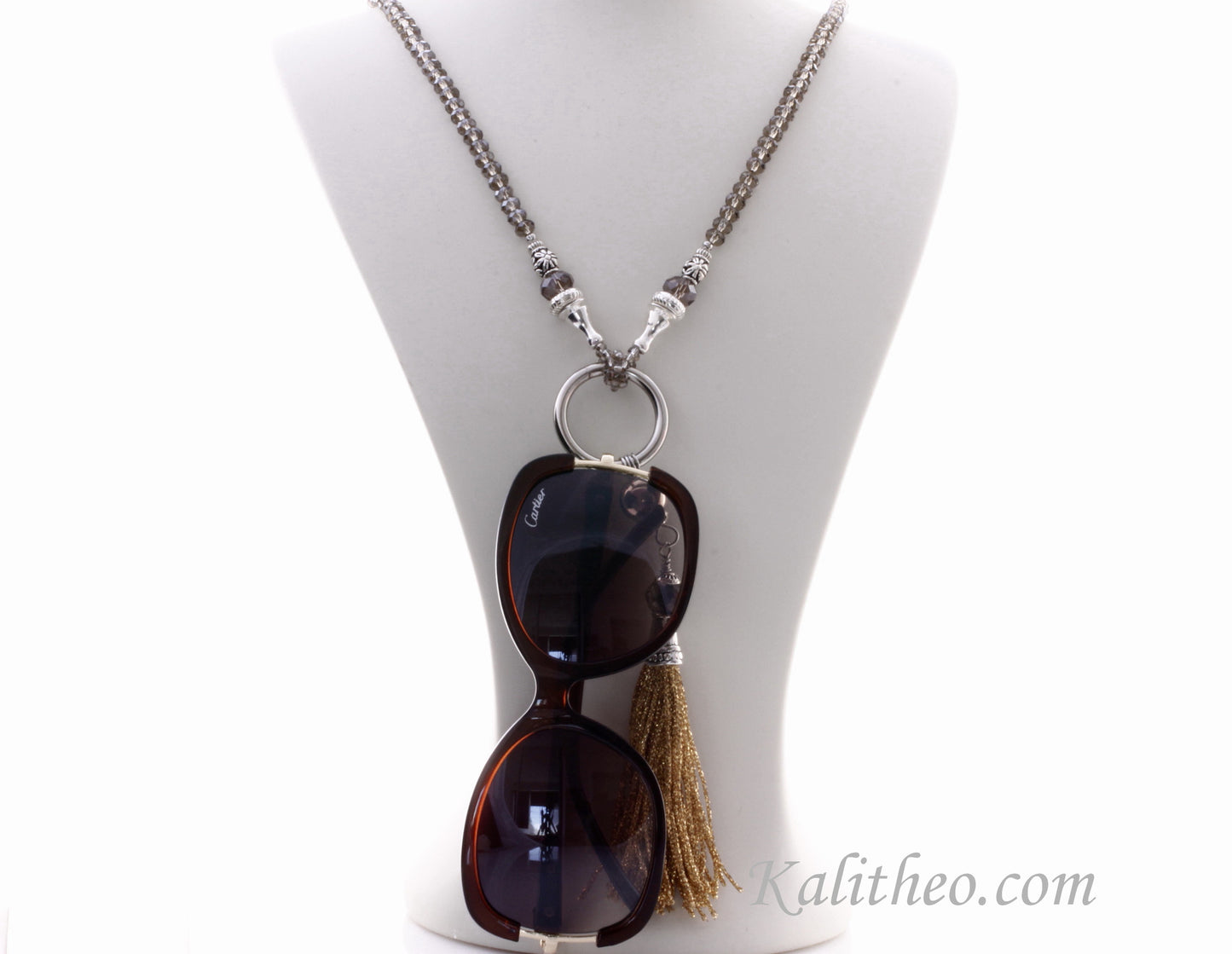 KTC-202 Gold - 'Elan Gold Fashion Statement Necklace - Kalitheo Jewellery