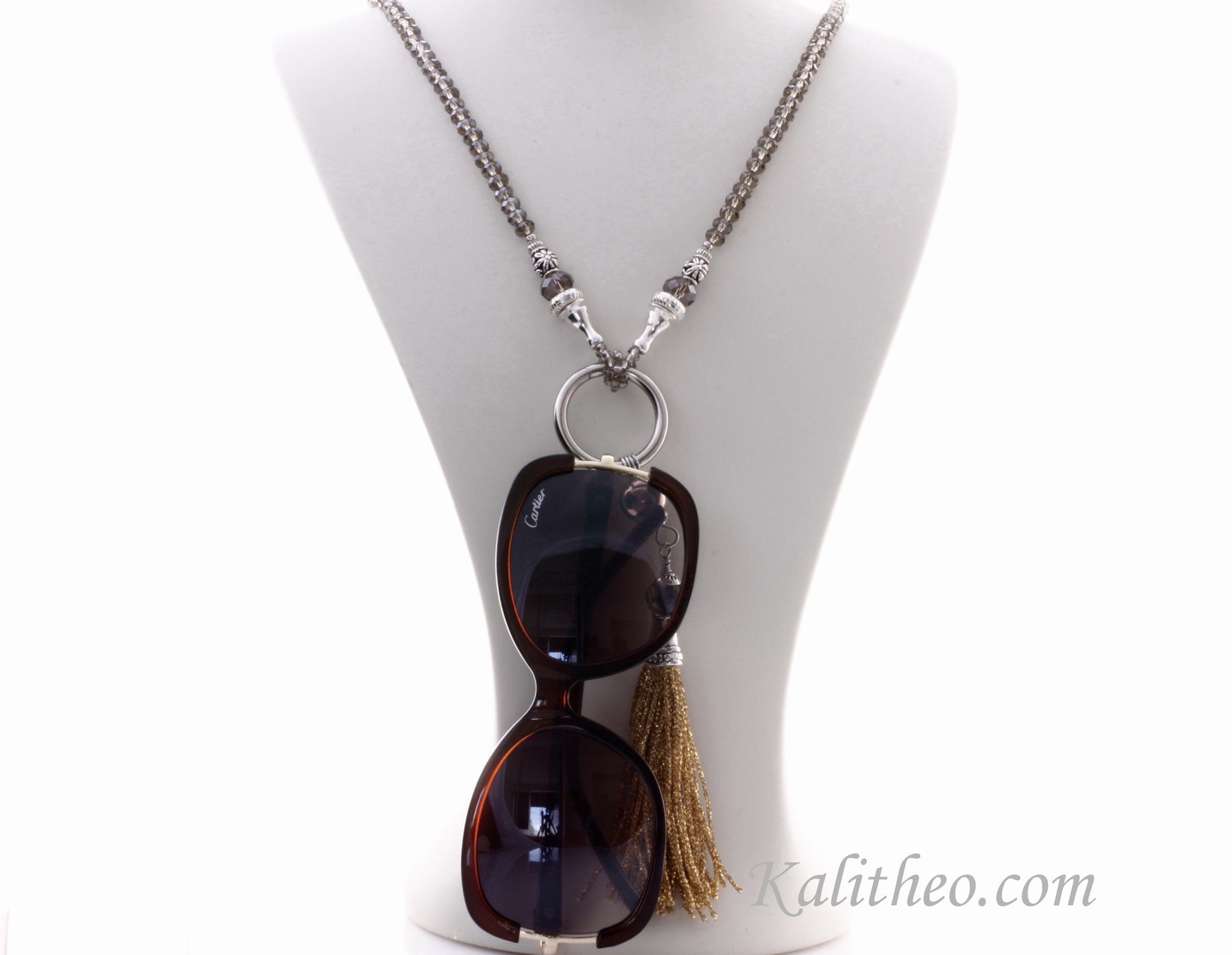 KTC-202 Gold - 'Elan Gold Fashion Statement Necklace - Kalitheo Jewellery