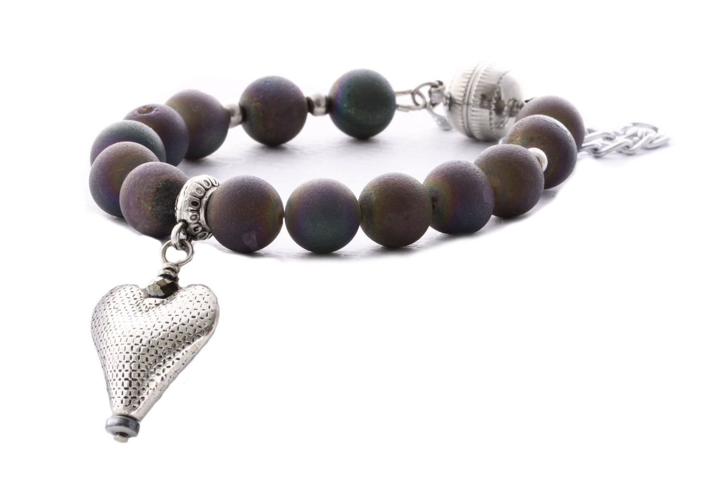 KTC-241 "Peacock Glamour" Gemstone Agate Bracelet - Kalitheo Jewellery