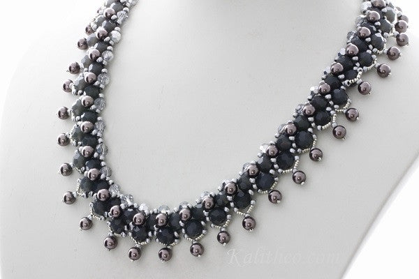 KTC-267 "Parisian Nights" Beaded Necklace - Kalitheo Jewellery