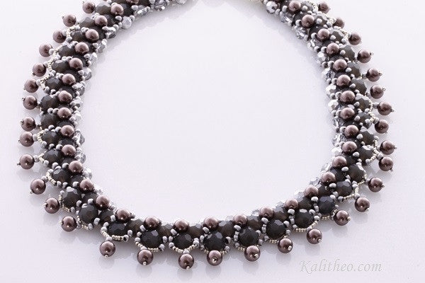 KTC-267 "Parisian Nights" Beaded Necklace - Kalitheo Jewellery