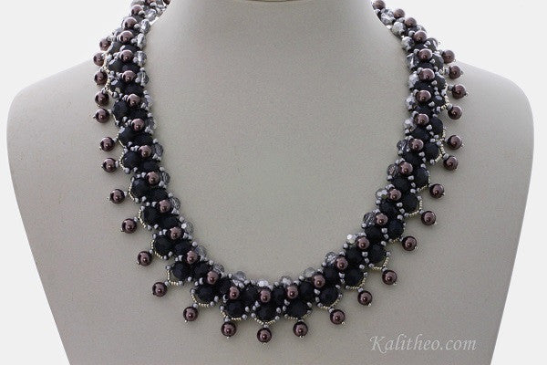 KTC-267 "Parisian Nights" Beaded Necklace - Kalitheo Jewellery