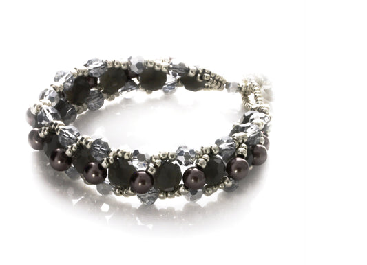 KTC-268 "Parisian Nights" Beaded Bracelet - Kalitheo Jewellery