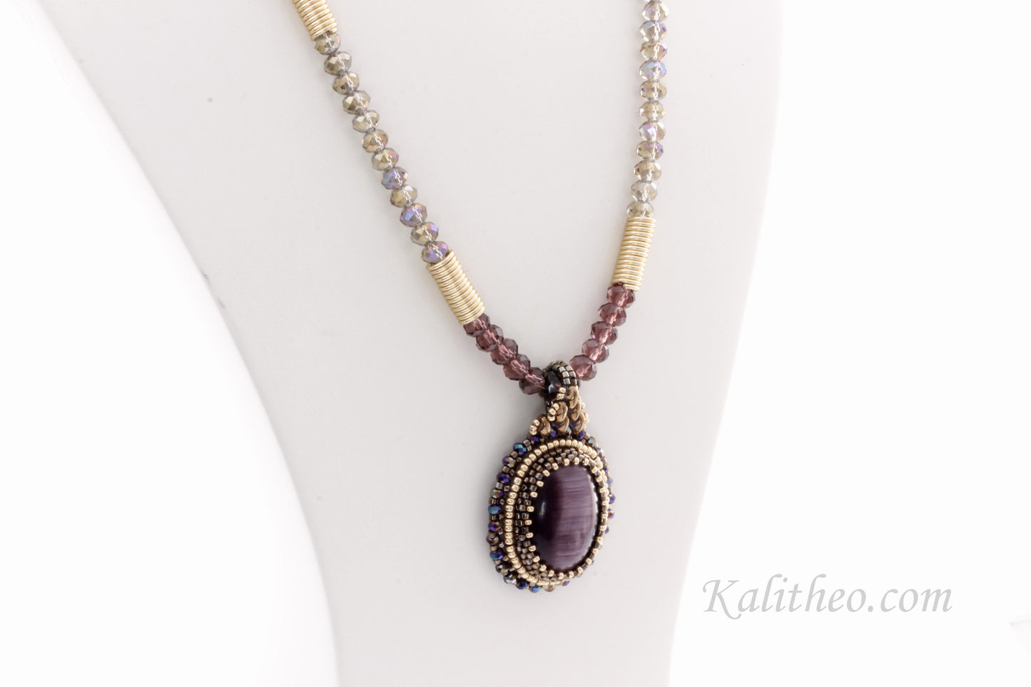 KTC-273 "Agatha" Cats Eye Necklace - Kalitheo Jewellery