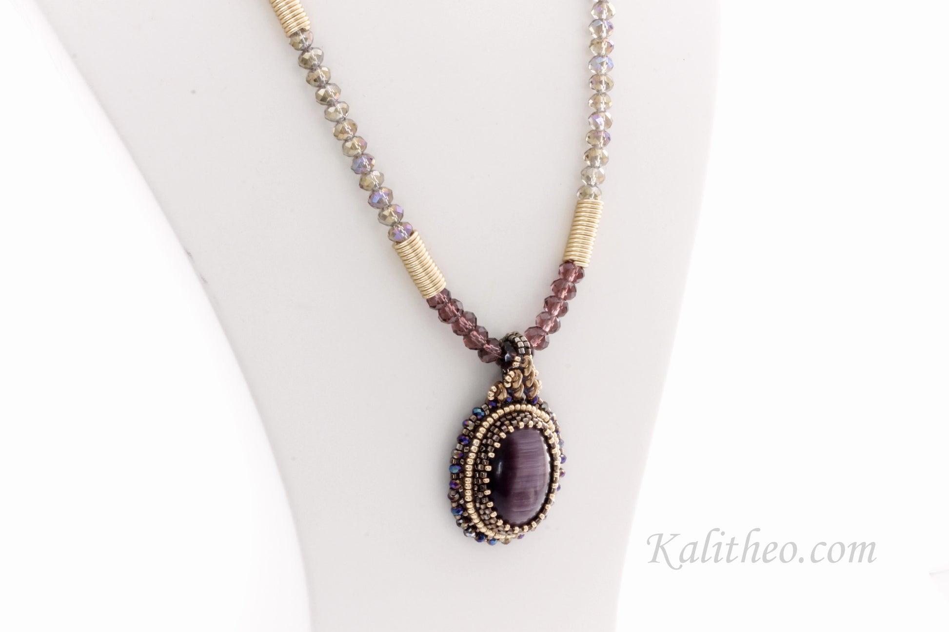 KTC-273 "Agatha" Cats Eye Necklace - Kalitheo Jewellery
