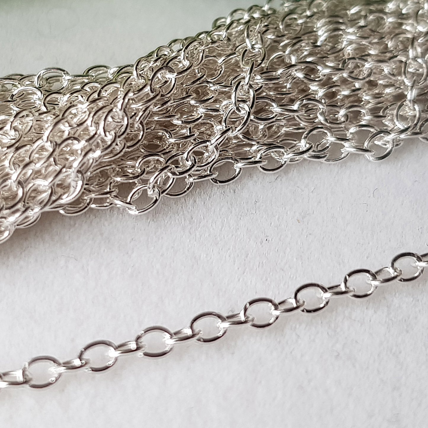 Chains - Long Cable Chain Genuine Sterling Silver Unfinished | Jewellery Making Supply
