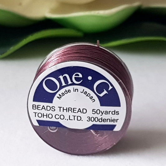 One-G Mauve Beading Thread (50 Yards) Toho | PT-50-16 | Jewellery Making Supply