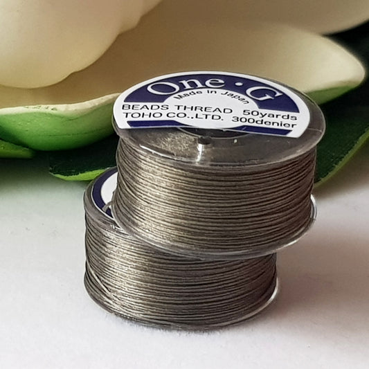 One-G Lt Khaki Beading Thread (50 Yards) Toho | PT-50-20 | Jewellery Making Supply