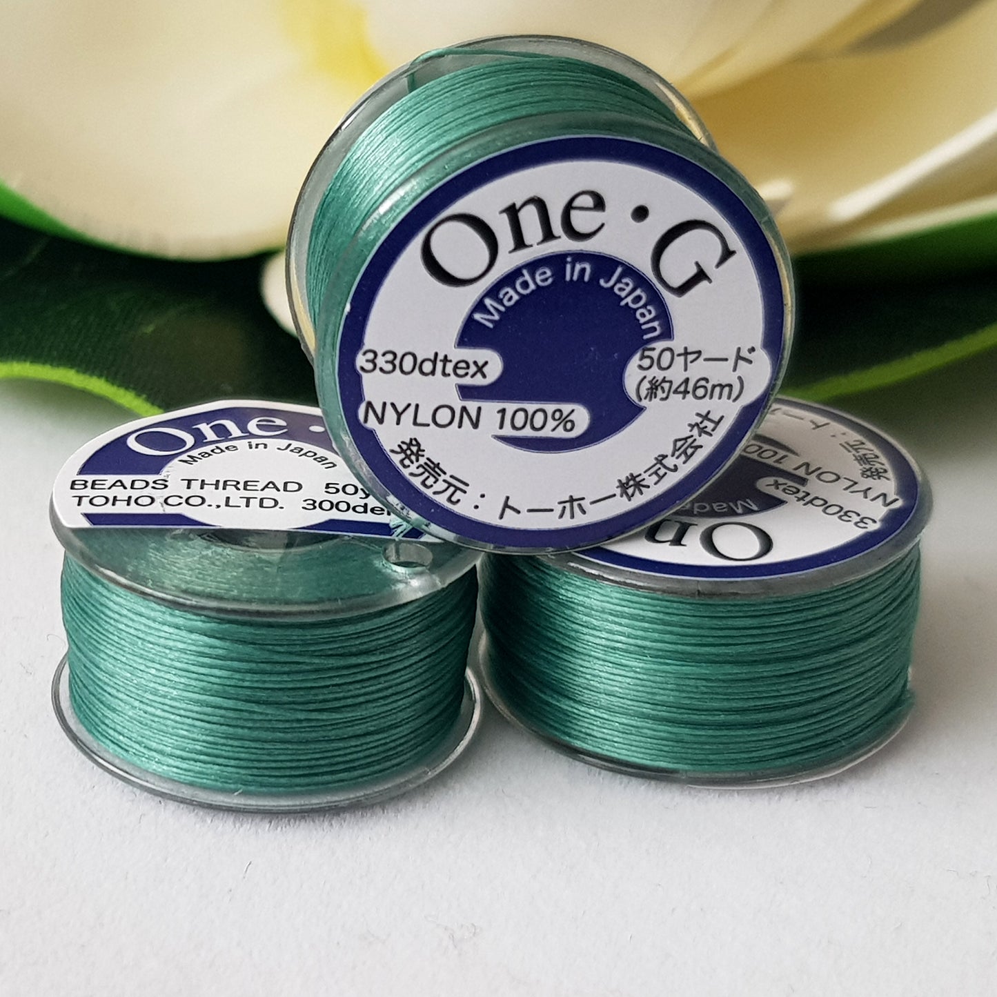One-G Mint Green Beading Thread (50 Yards) Toho | PT-50-21 | Jewellery Making Supply